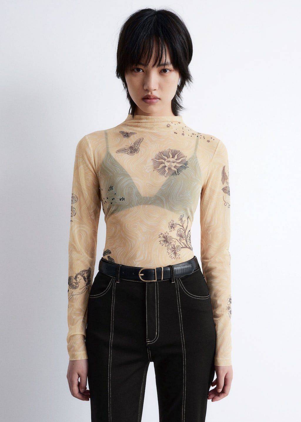 Image of Mock-Neck Top