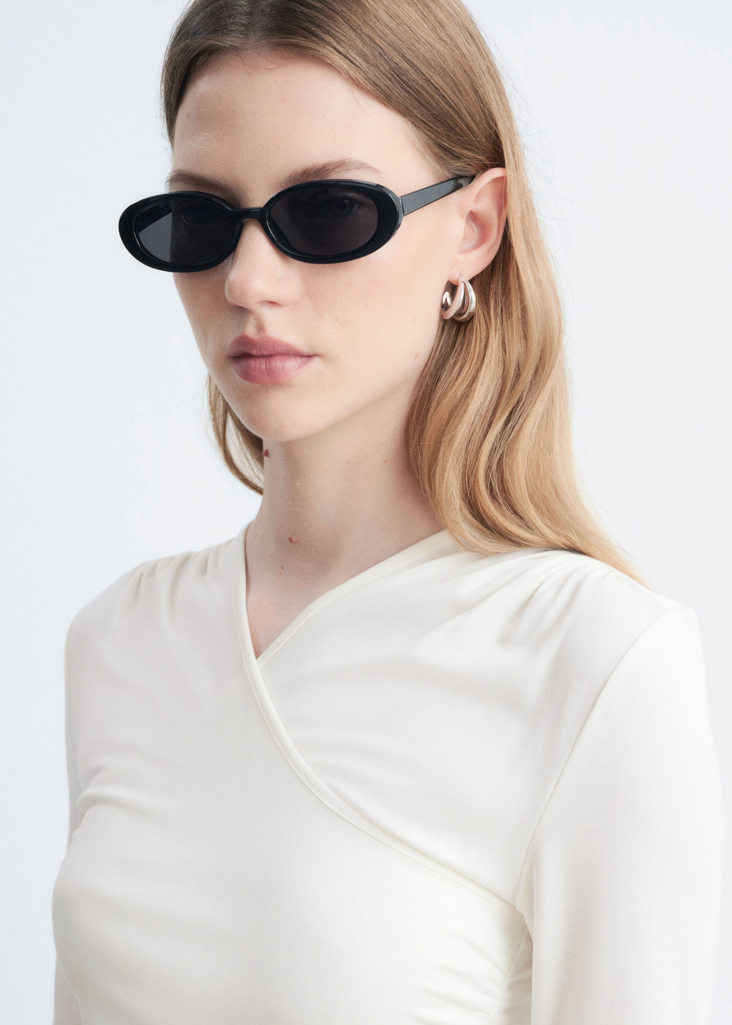 Modal Jersey Wrap Top - White - Still Life