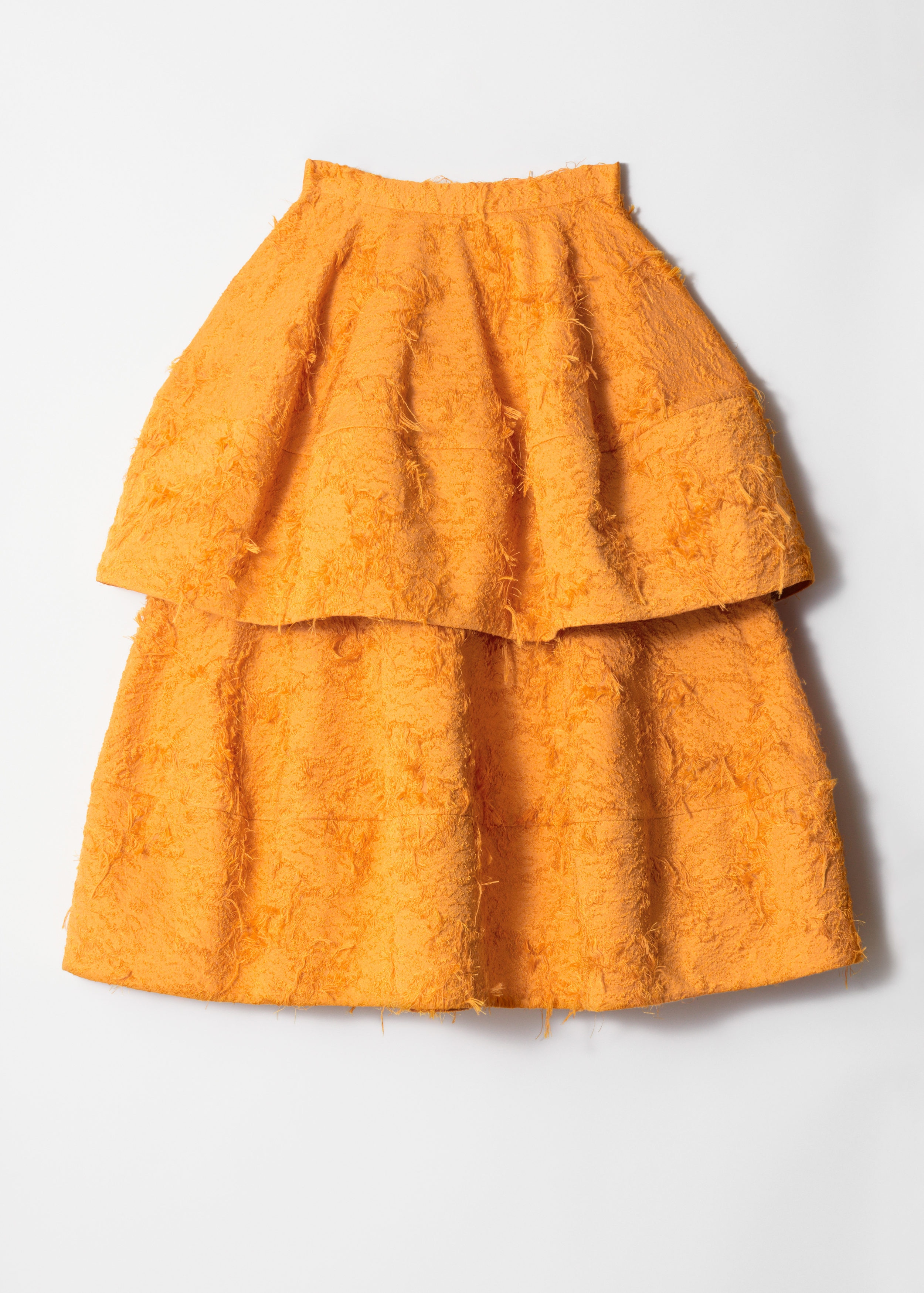 Voluminous Ruffle Midi Skirt - Orange - & Other Stories US