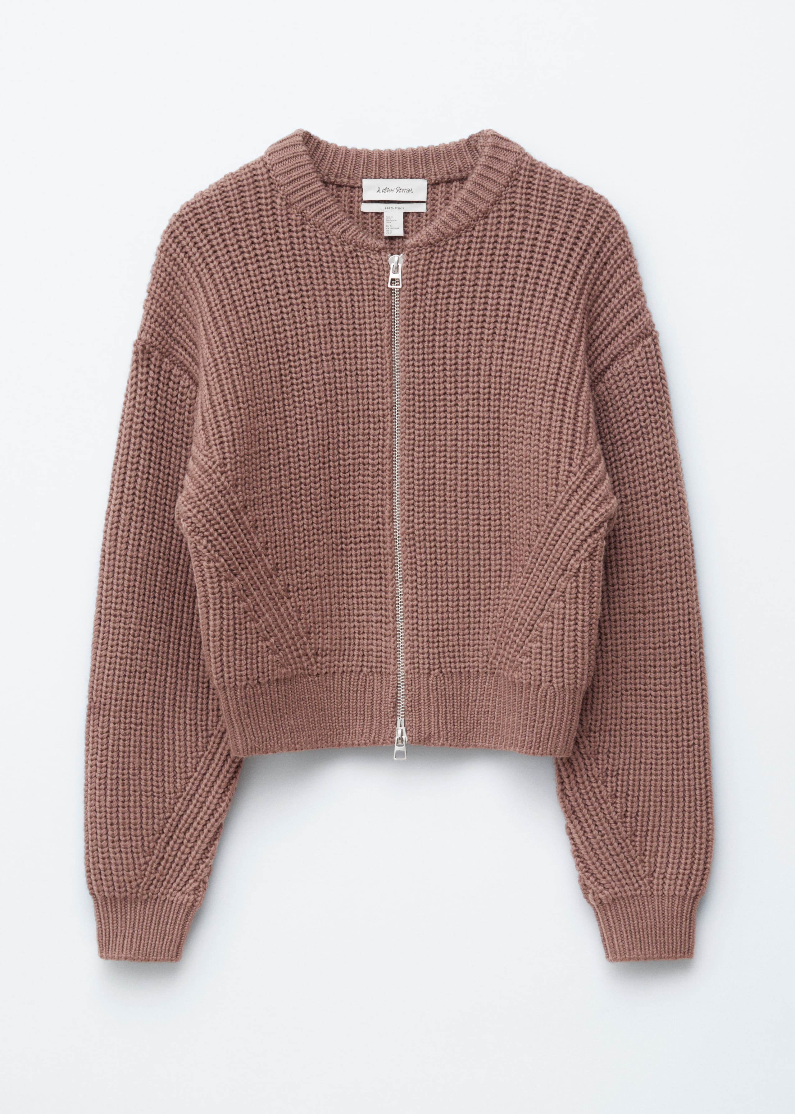 Image of Knitted Wool Bomber Jacket