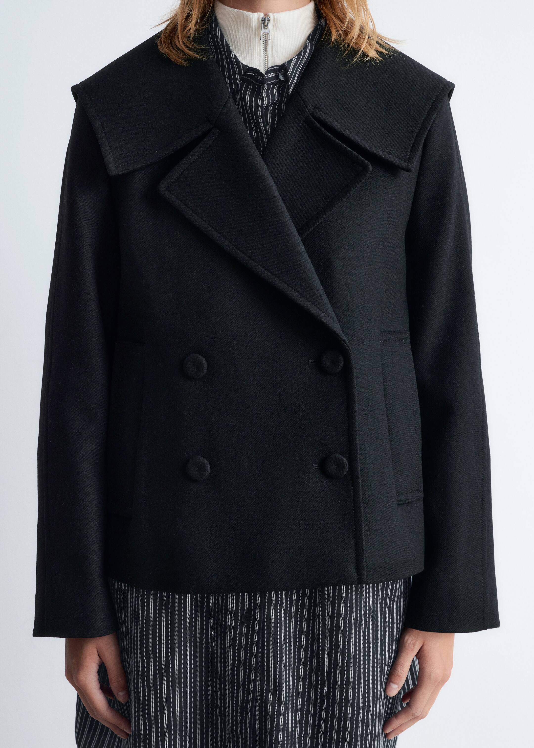 Agrandir l'image: Veste en laine à double boutonnage - Noir - FEMME | H&M BE 4