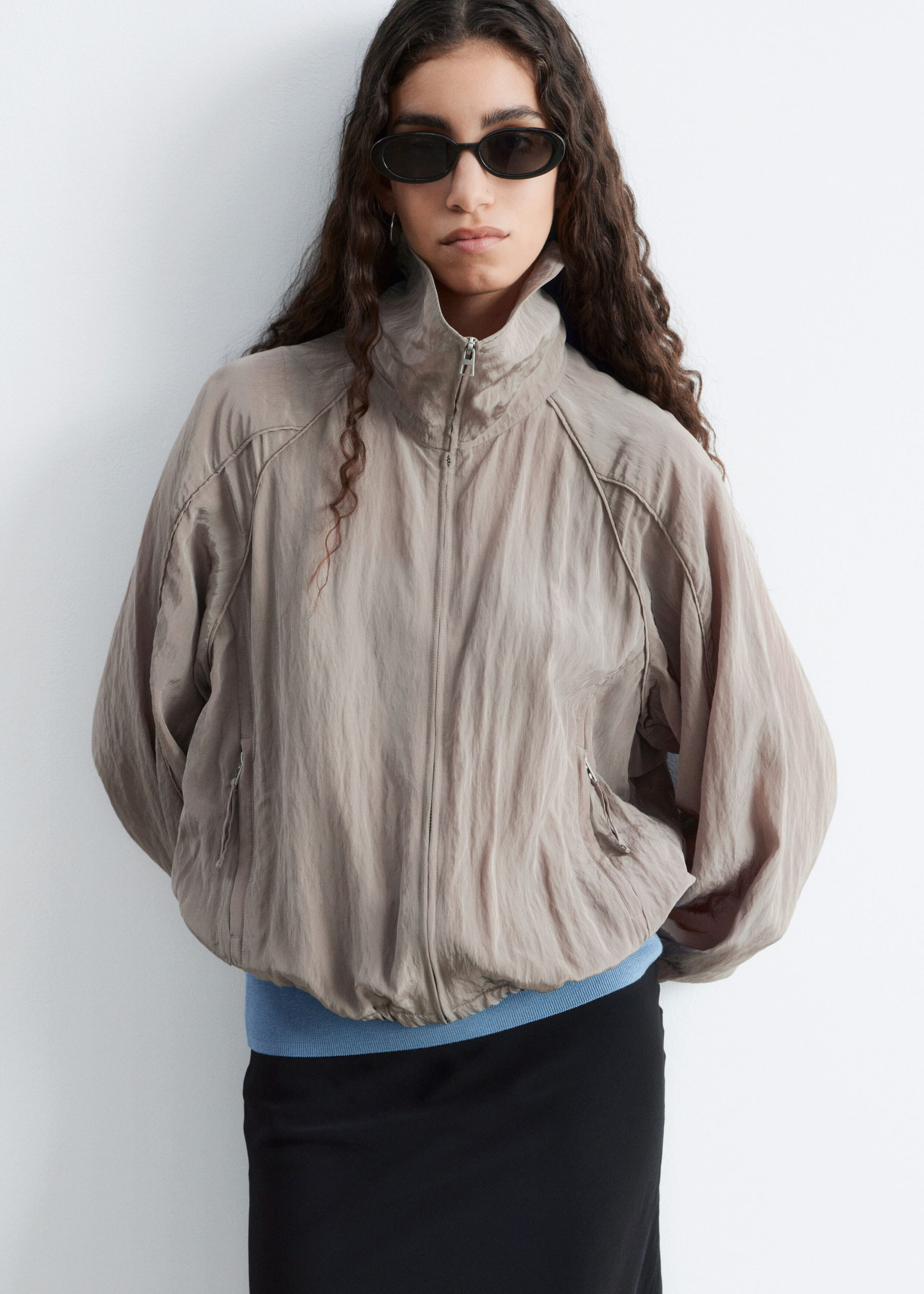 Sporty Viscose-Blend Jacket - Mole - Lookbook
