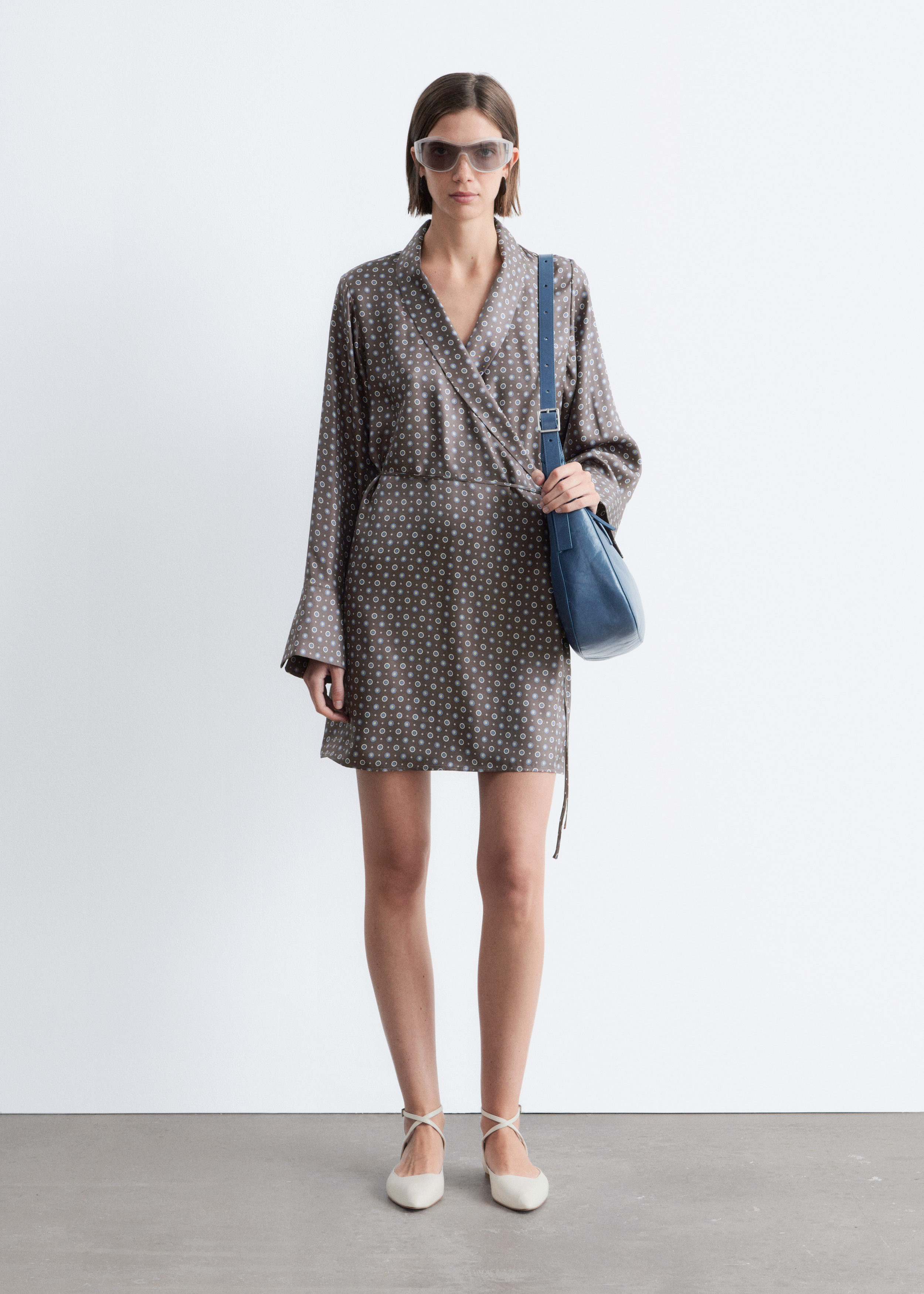 Mini Silk Wrap Dress