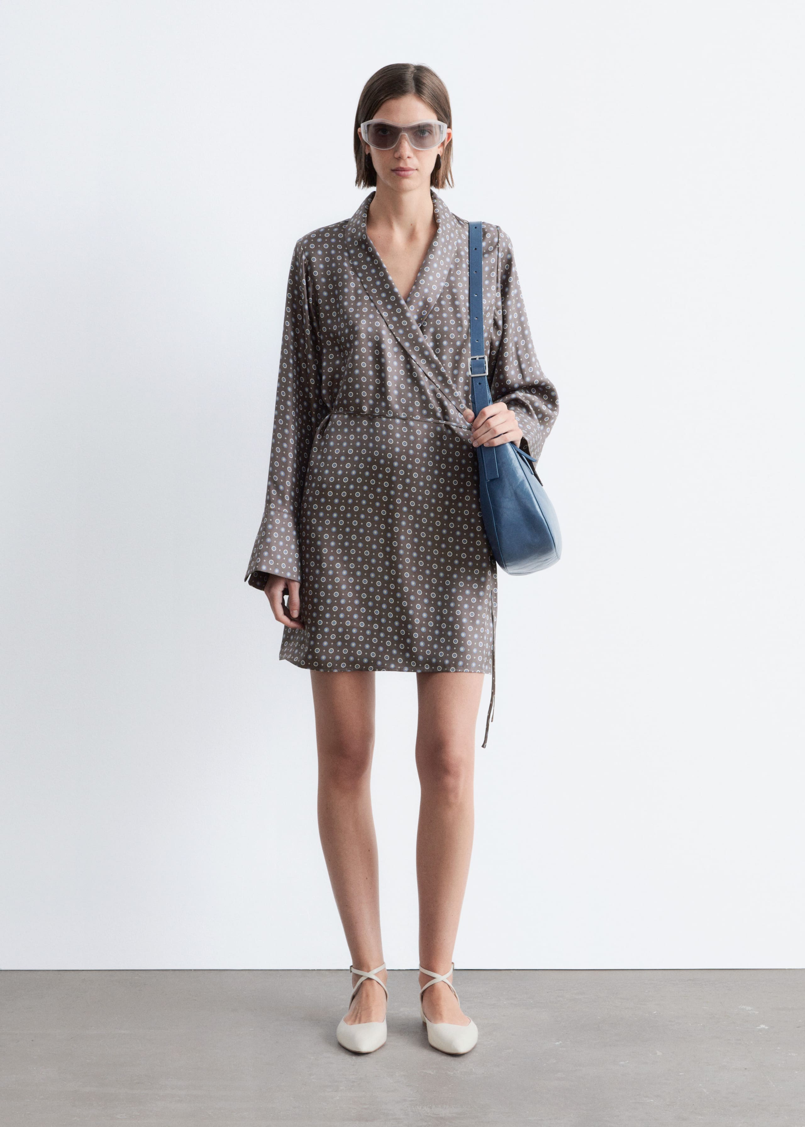 Image of Mini-Wickelkleid aus Seide