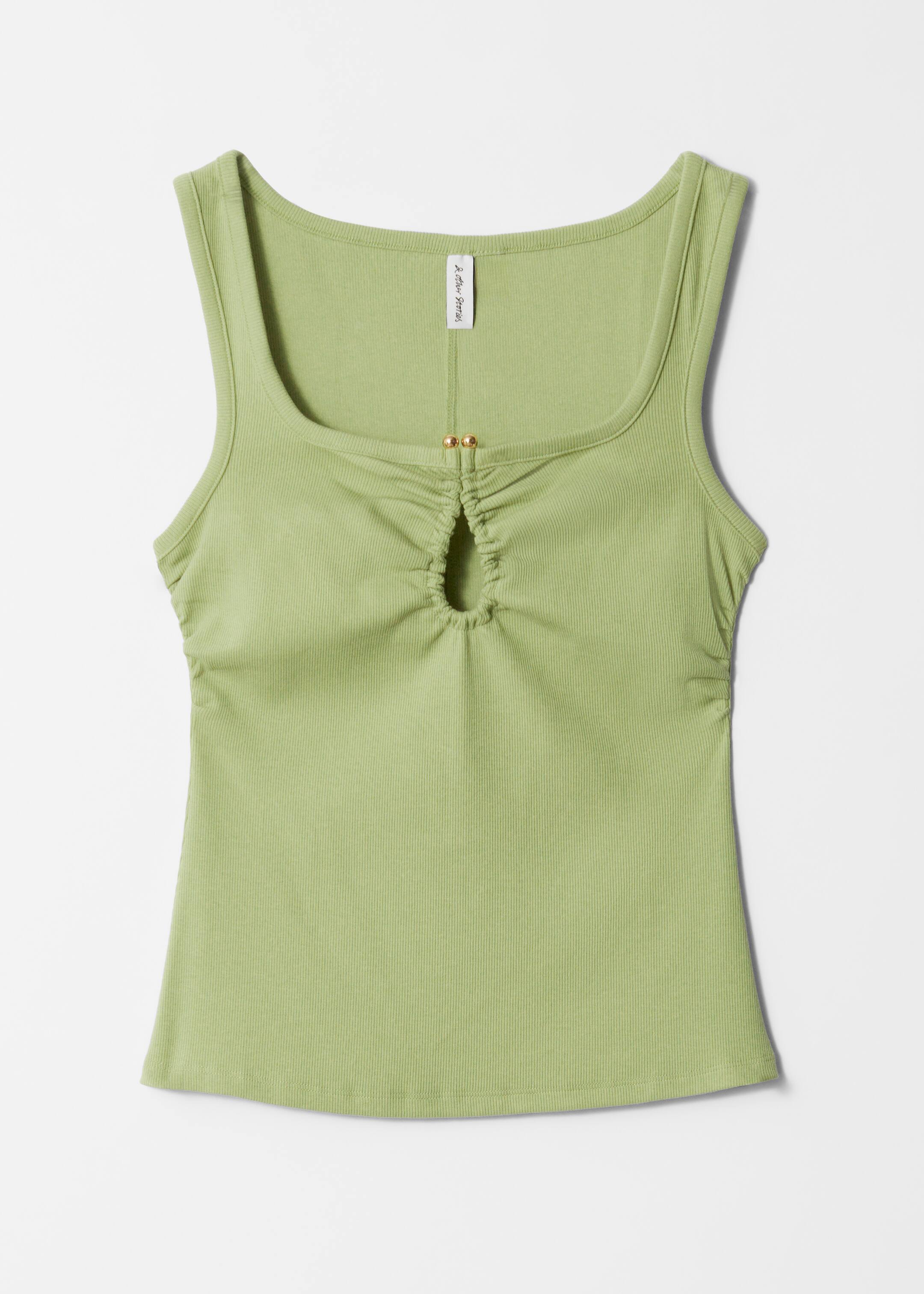 Ver imagen más grande: Camiseta de tirantes con detalle de hebilla - Verde - MUJER | H&M ES 5