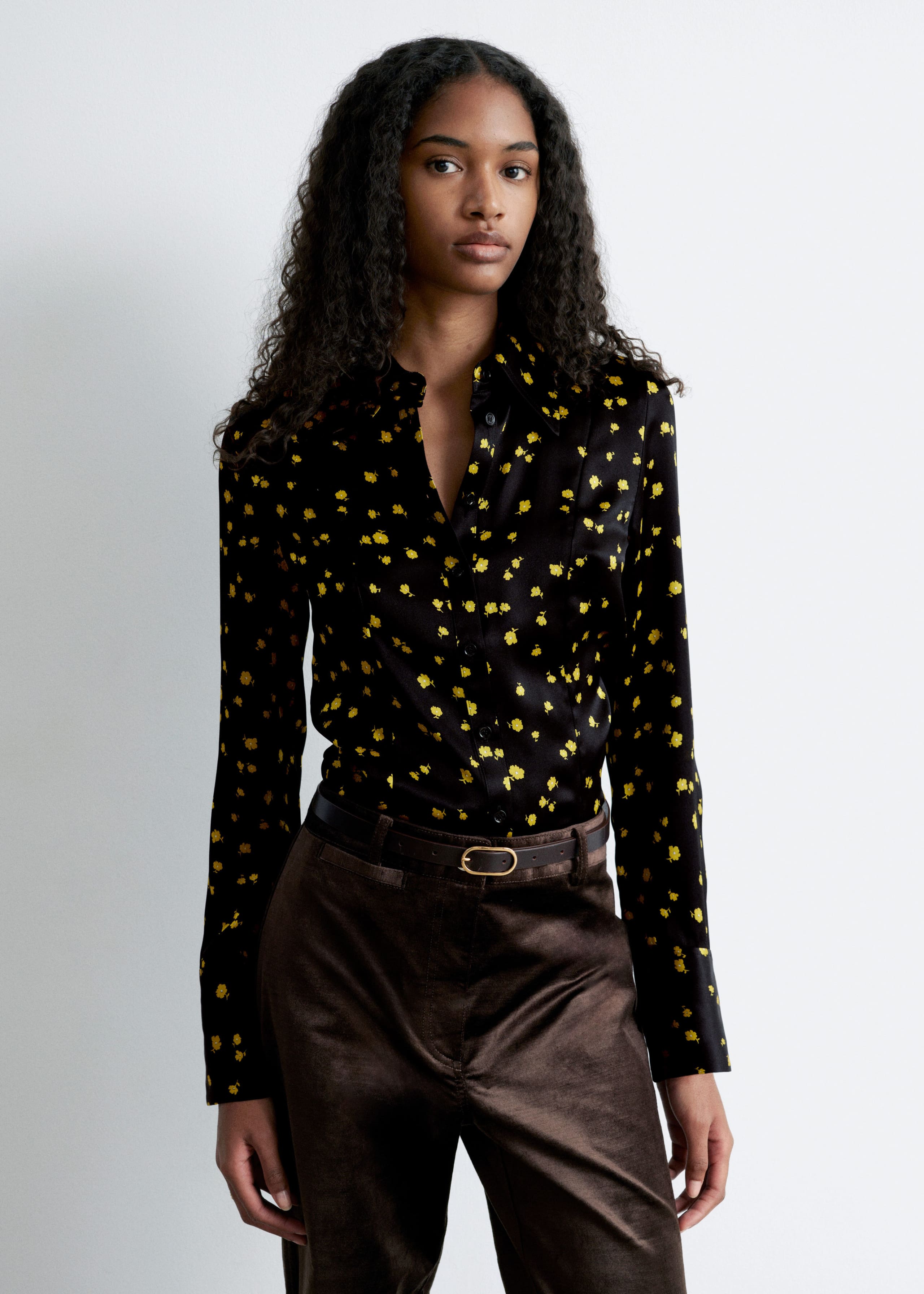 Image of Tapered Silk Shirt