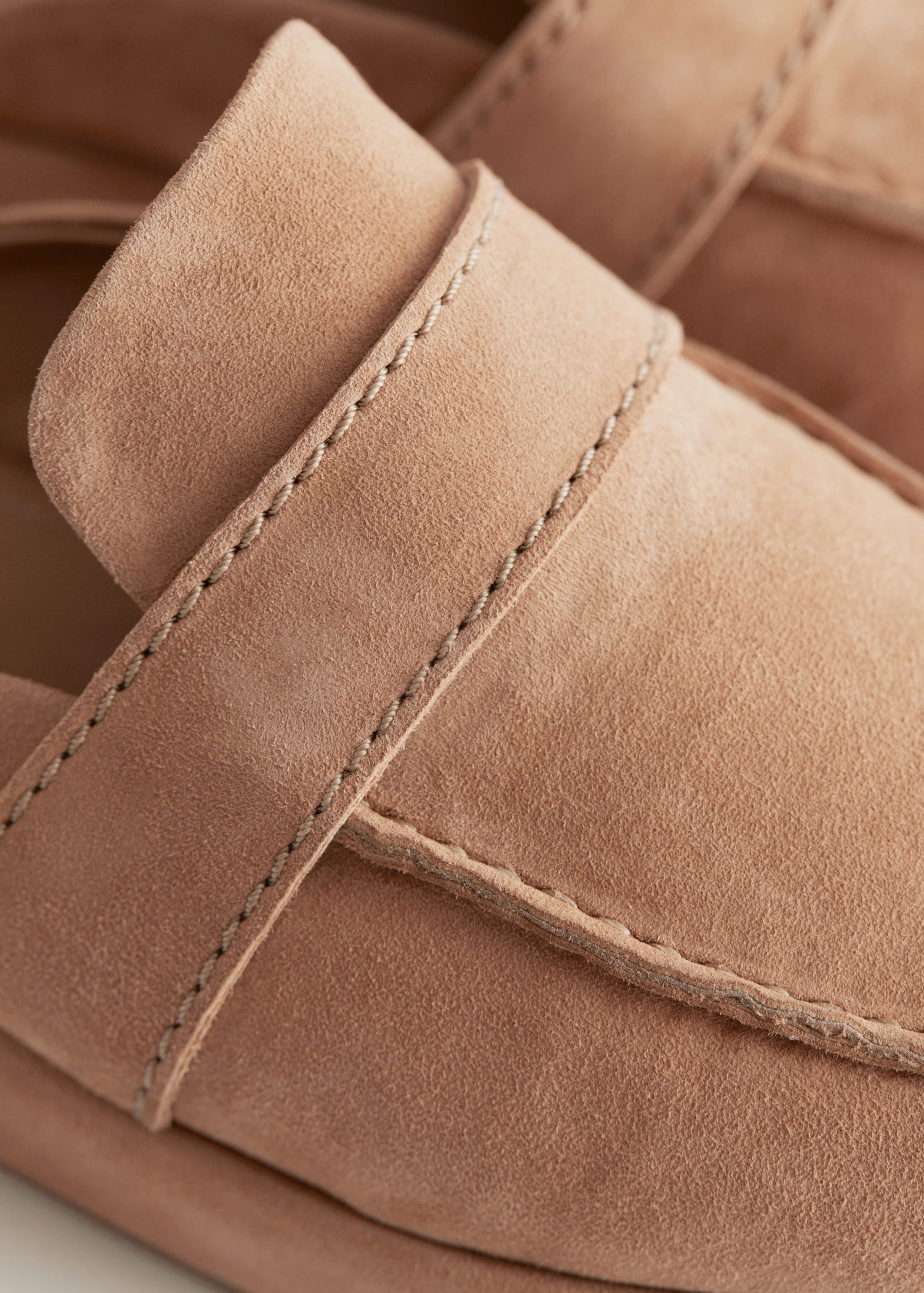 Image of Suede Flatform Slippers