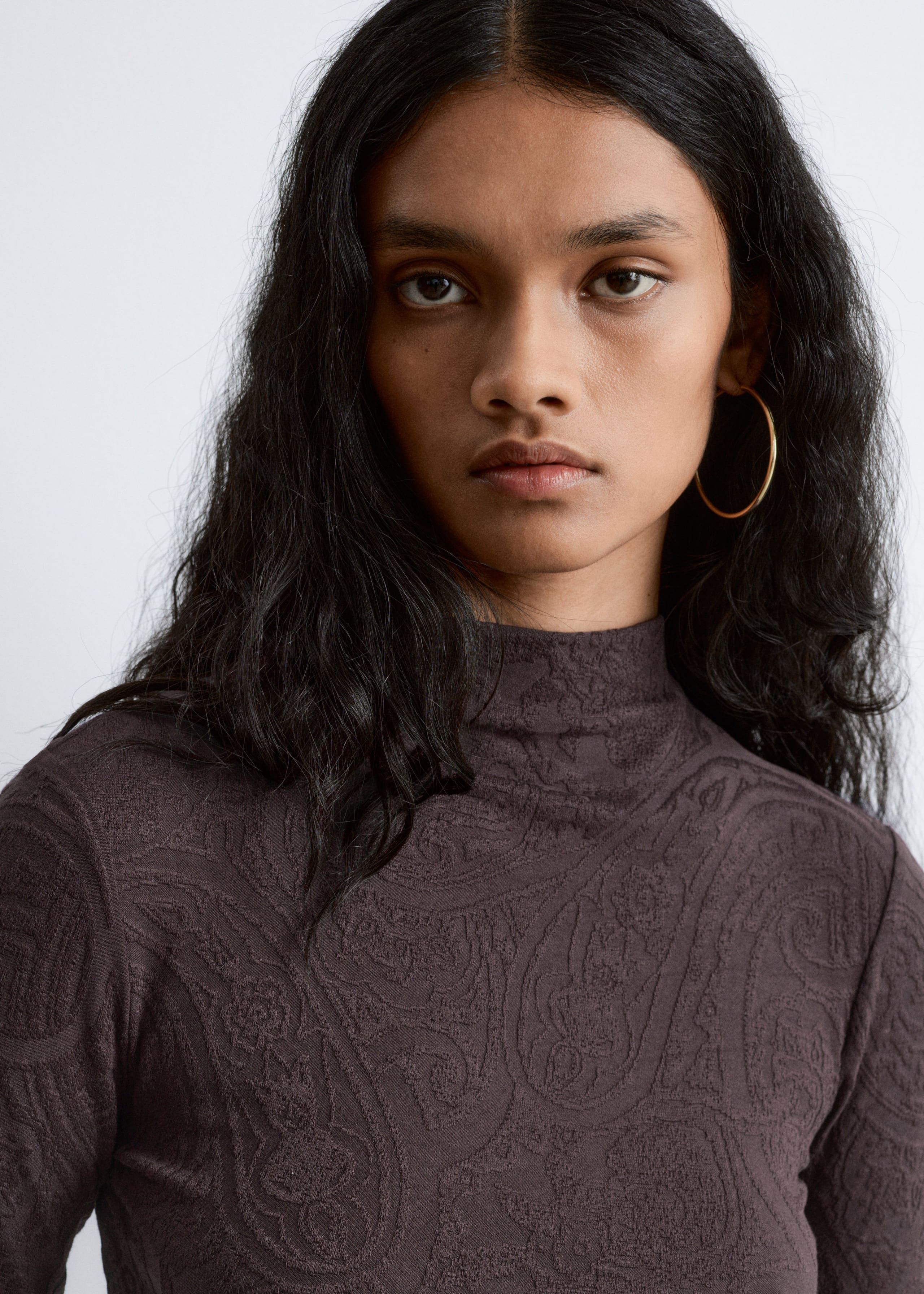 Image of Mock-Neck Top