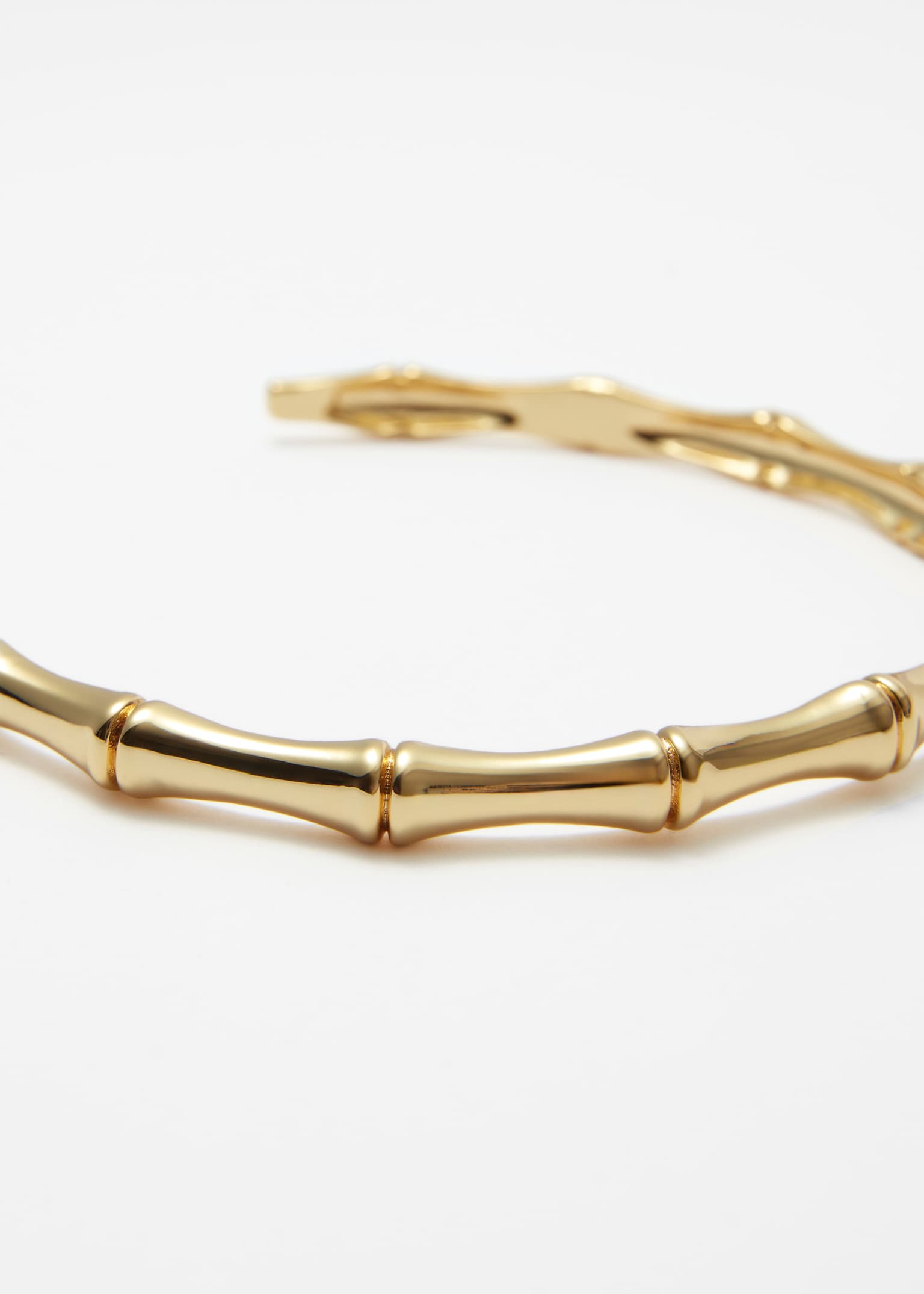 Collier ras du cou façon bambou - Doré - 3