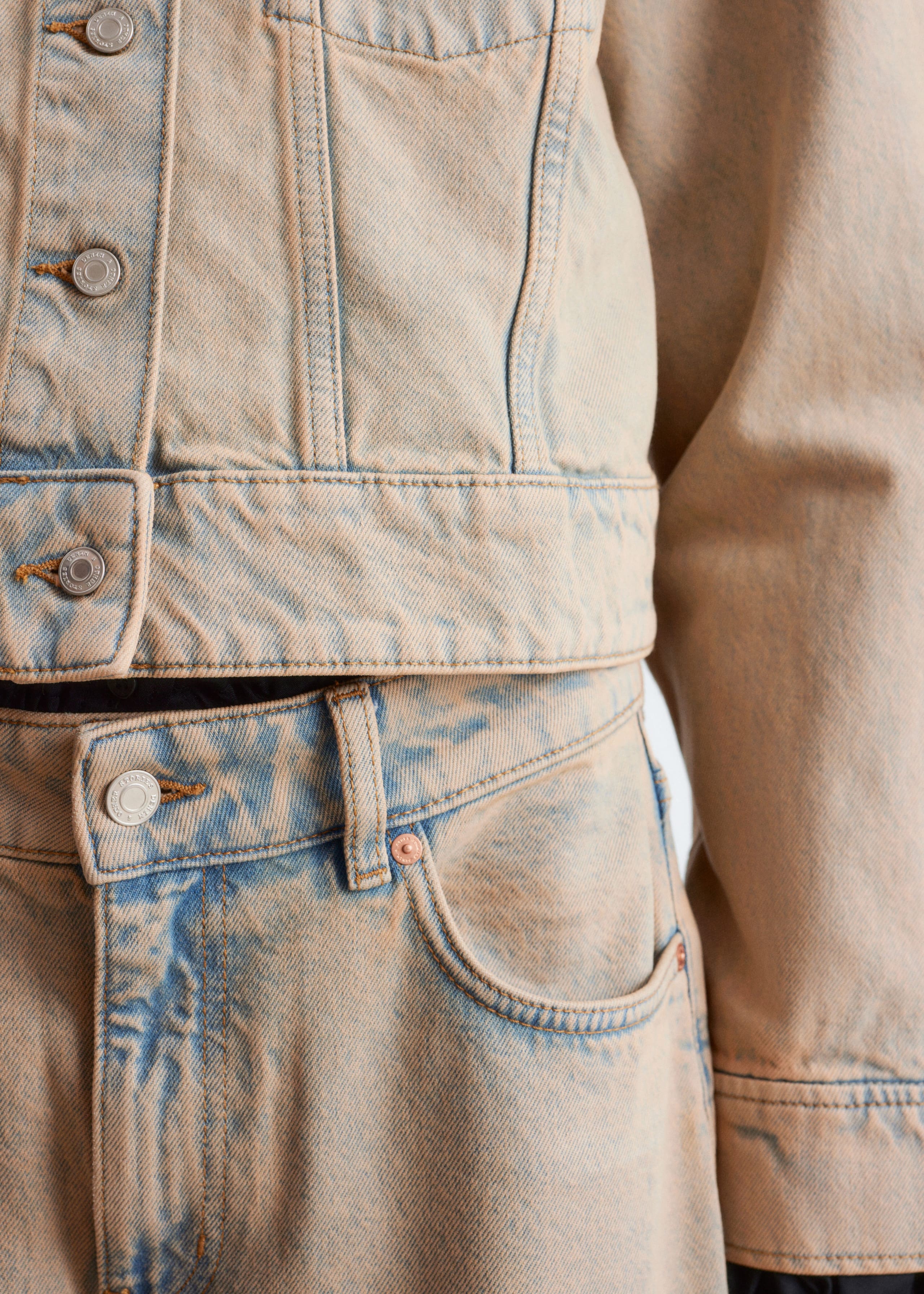 Image of Cropped Overdye Denim Jacket