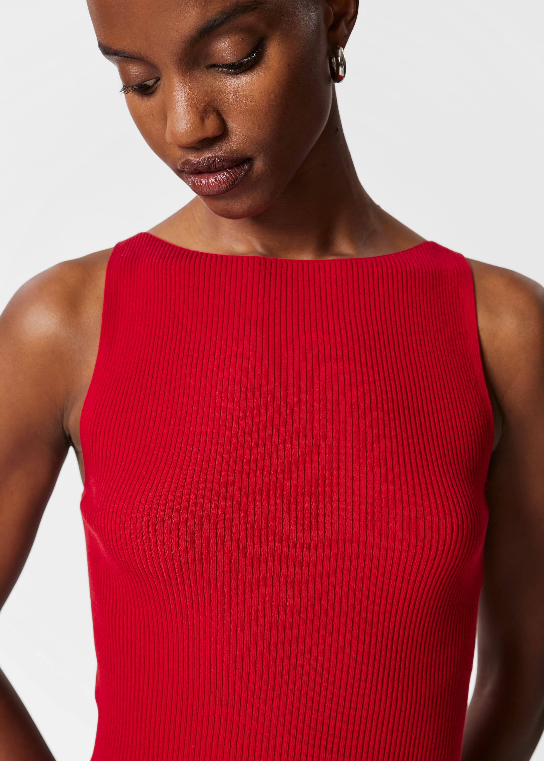 View larger image: Rib-Knit Tank Top - Red - Ladies | H&M GB 2