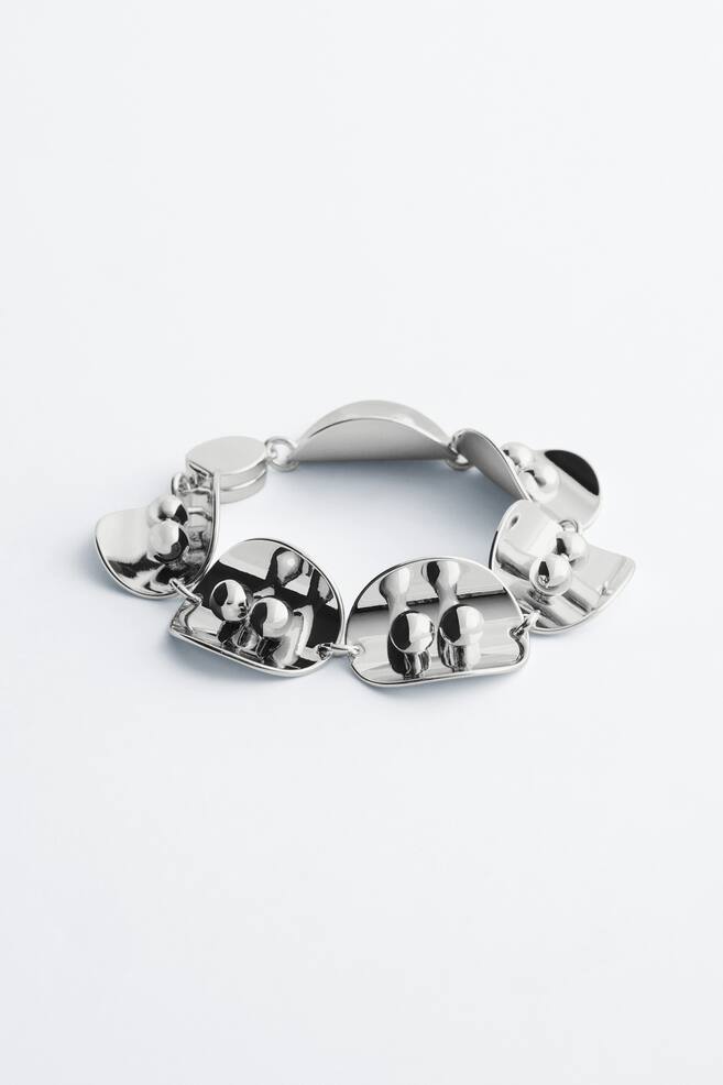 Gemodelleerde paneelarmband - Zilver - 1