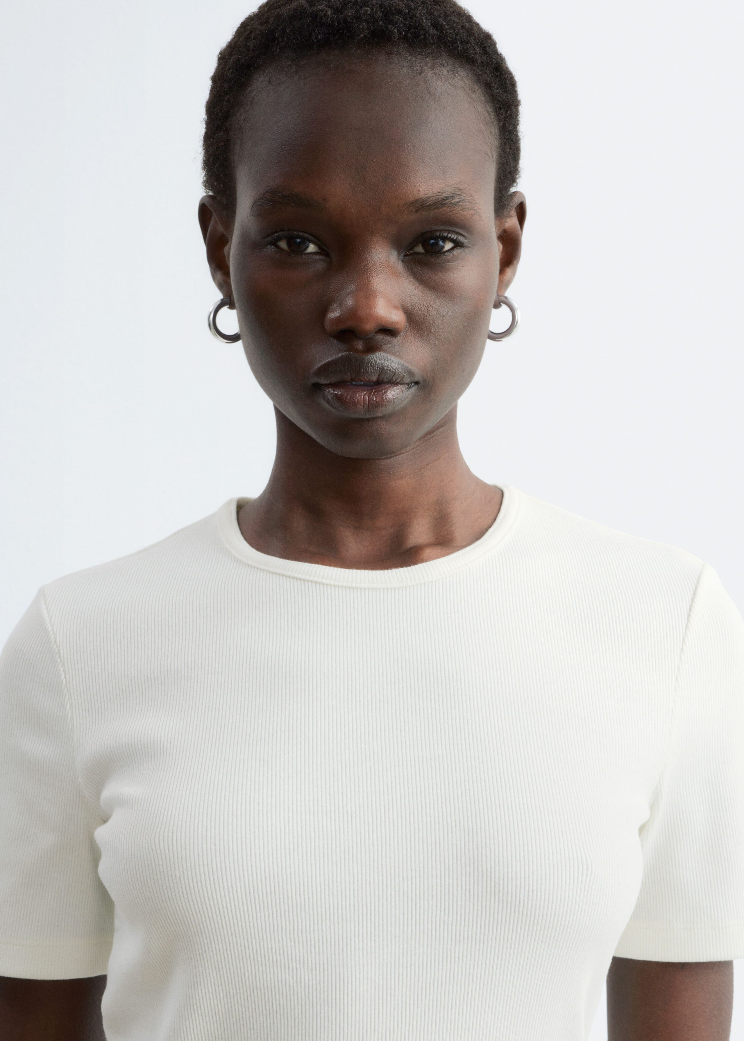 Image of Ribbed T-Shirt