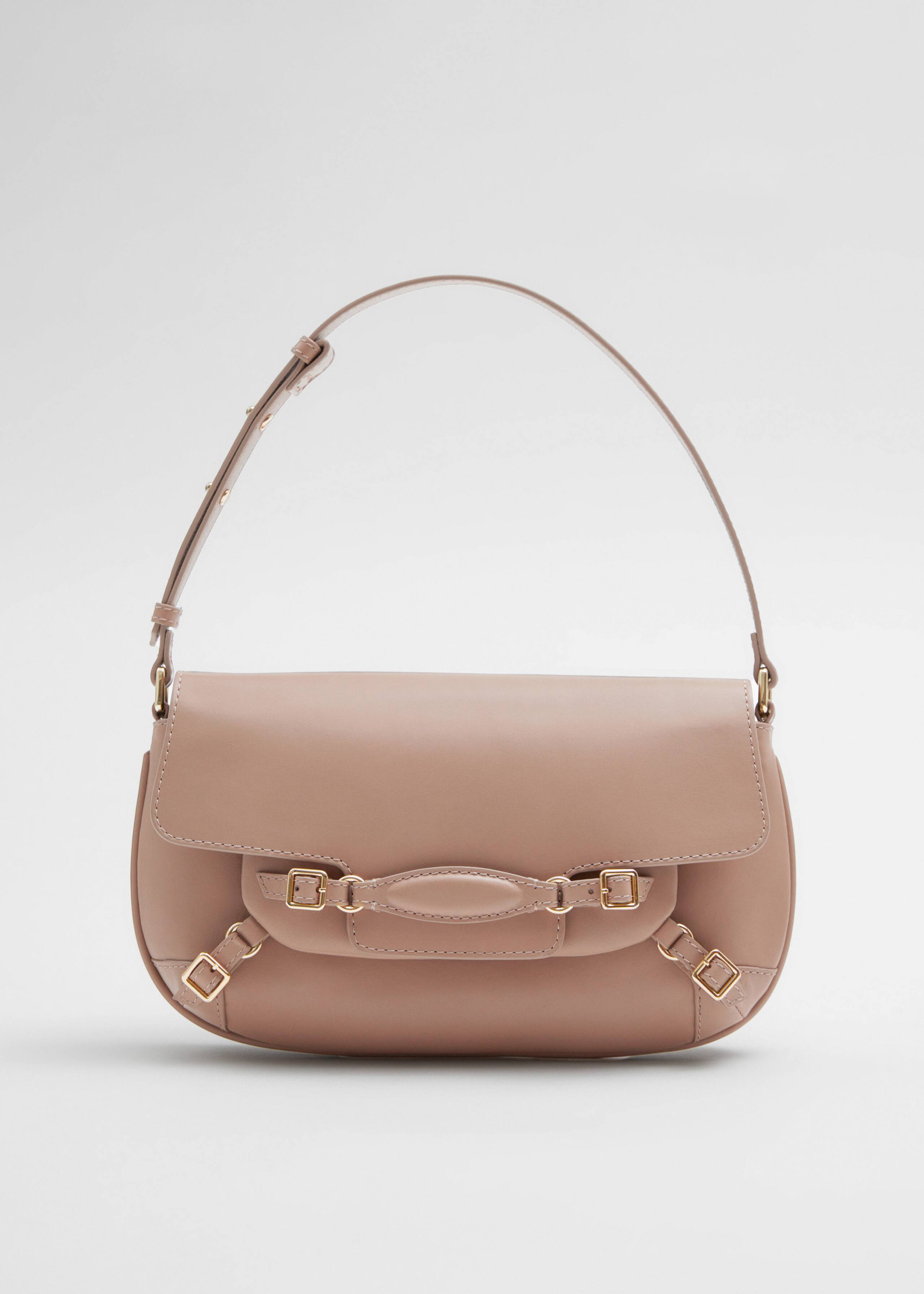 BuckledLeatherShoulderBag - Ecru - Natura morta