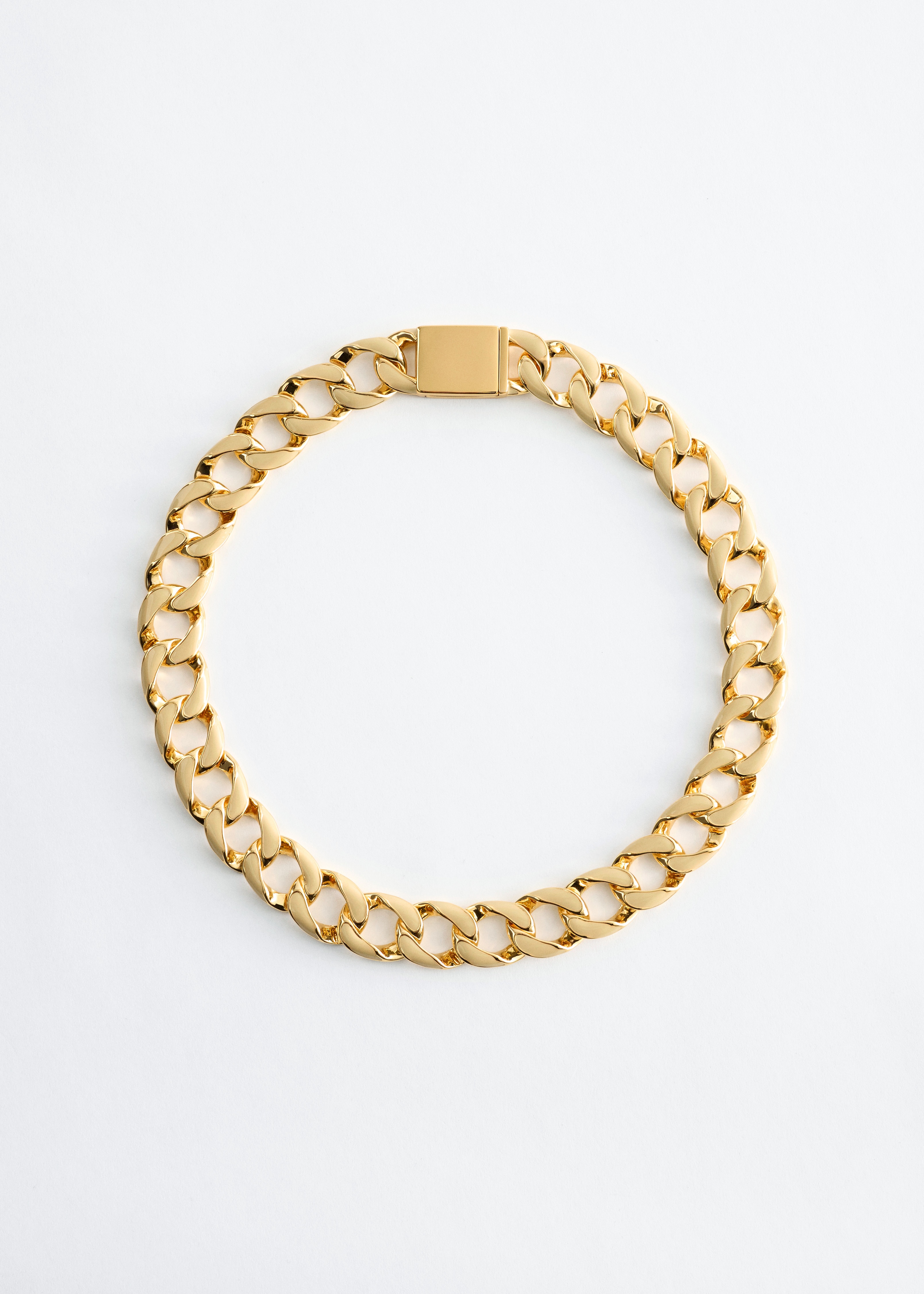 Chunky ledhalskæde - Guld/Sølv