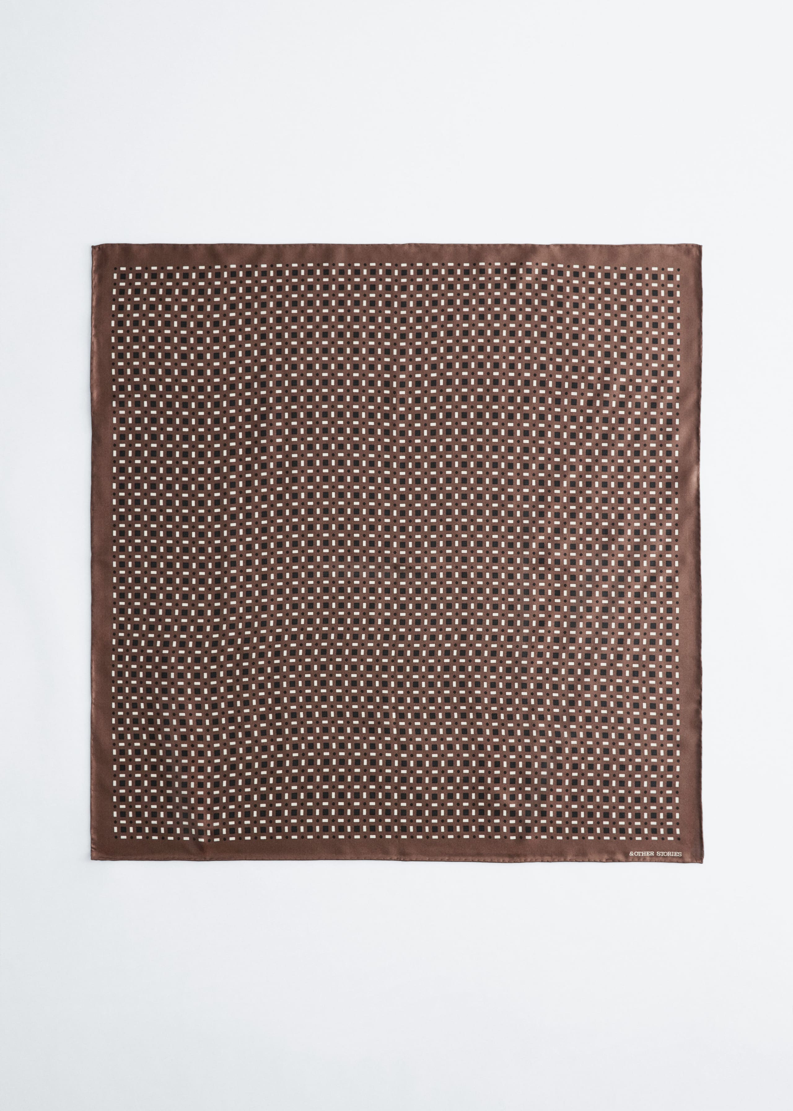 Geometric Print Silk Scarf - Green/Geometric Print - Still Life