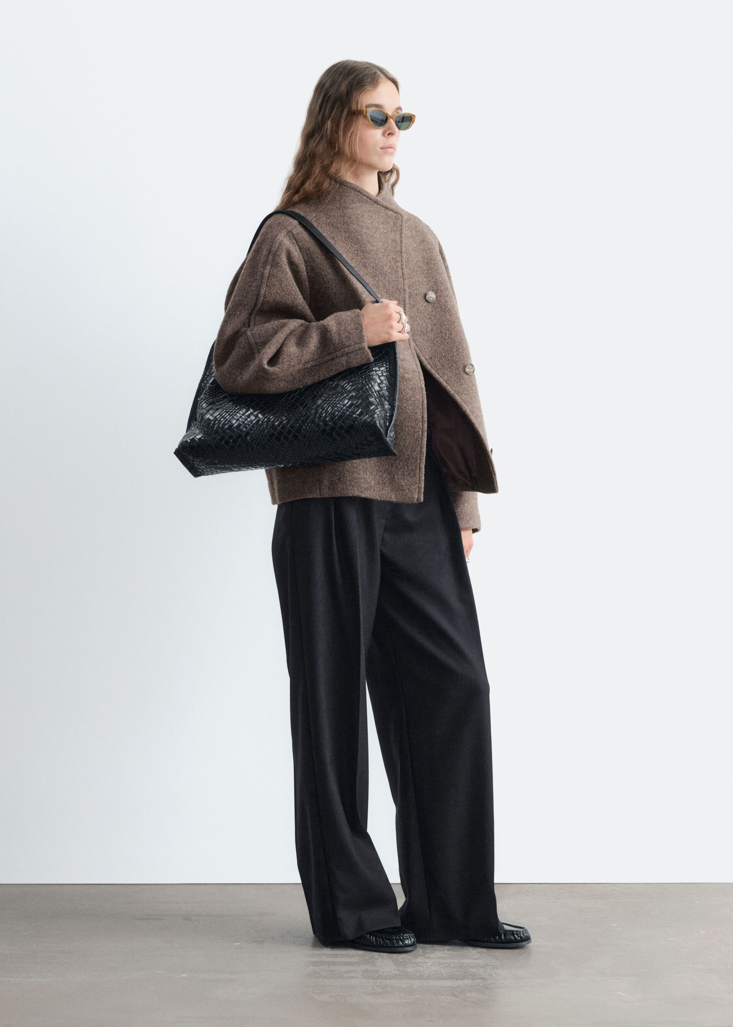 Asymmetric Wool Jacket - Black - Lookbook