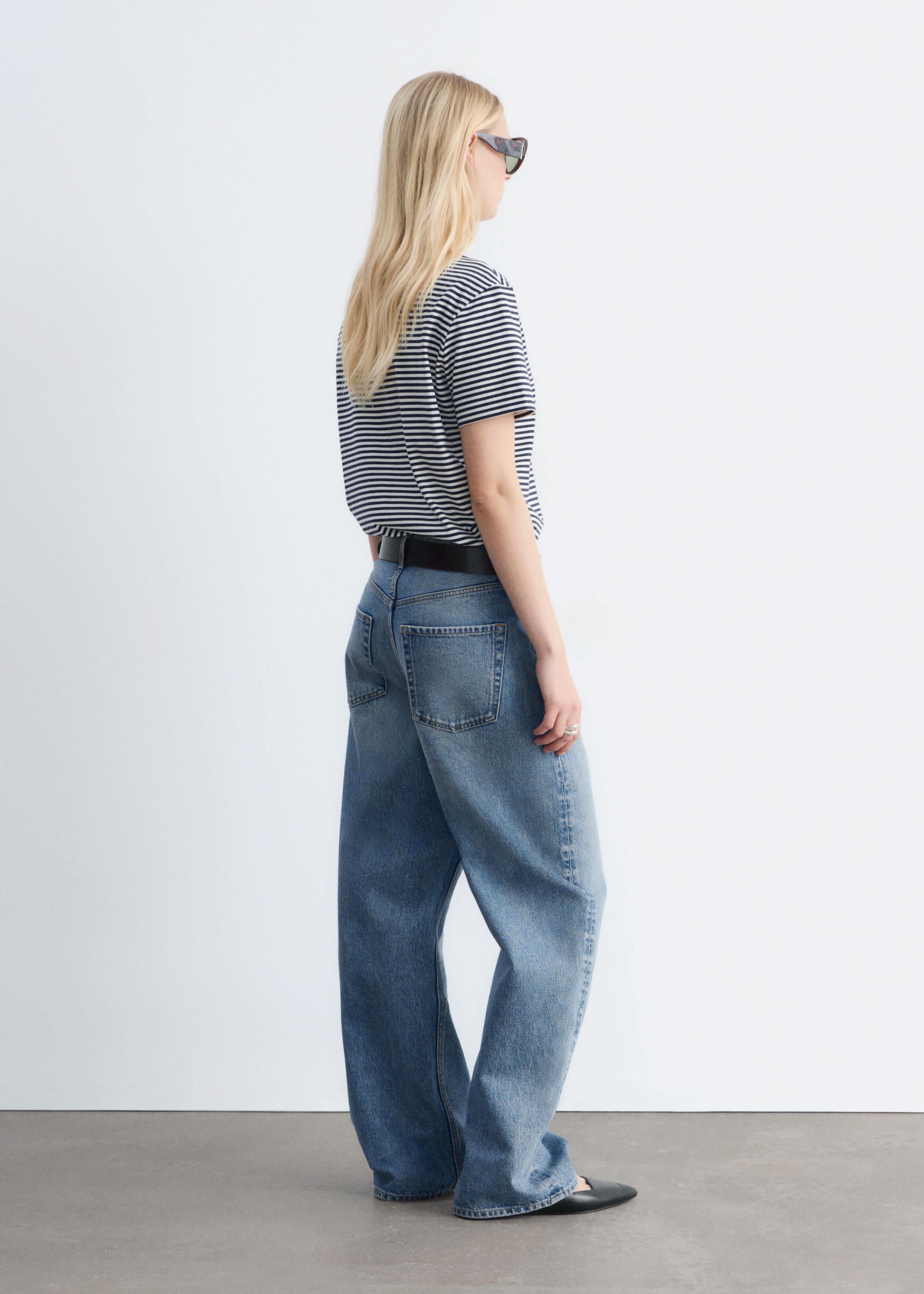 Image of Bawełniany T-shirt z okrągłym dekoltem