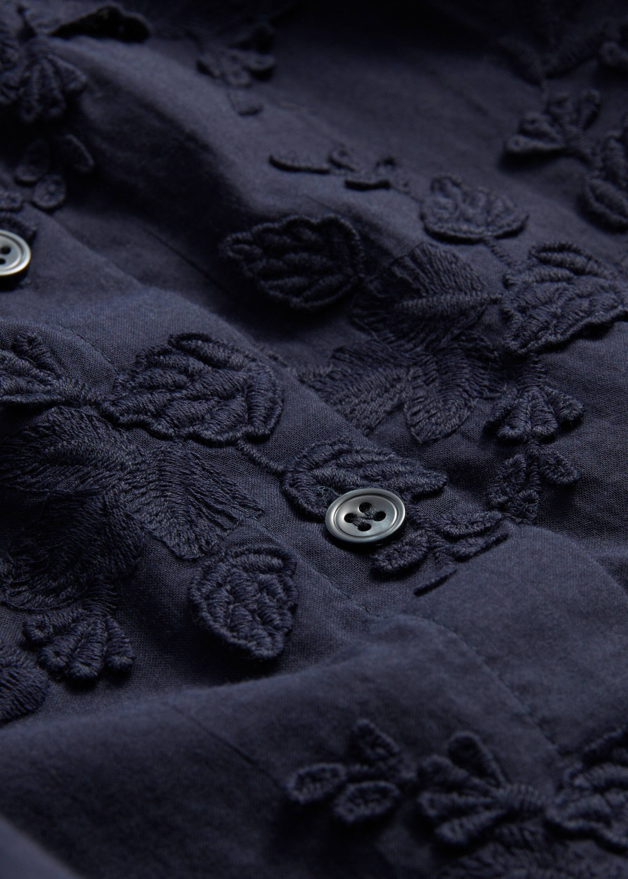 Agrandir l'image: Blouse ample à fleurs en appliqué - Bleu marine - FEMME | H&M CH 7