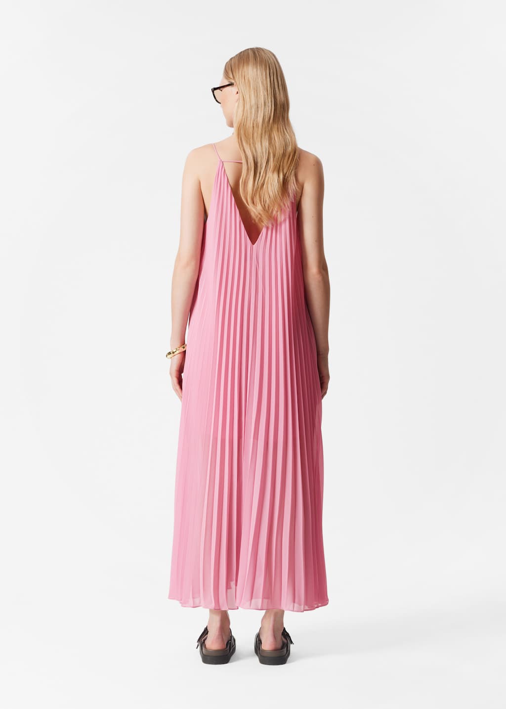 Image of Robe longue plissée
