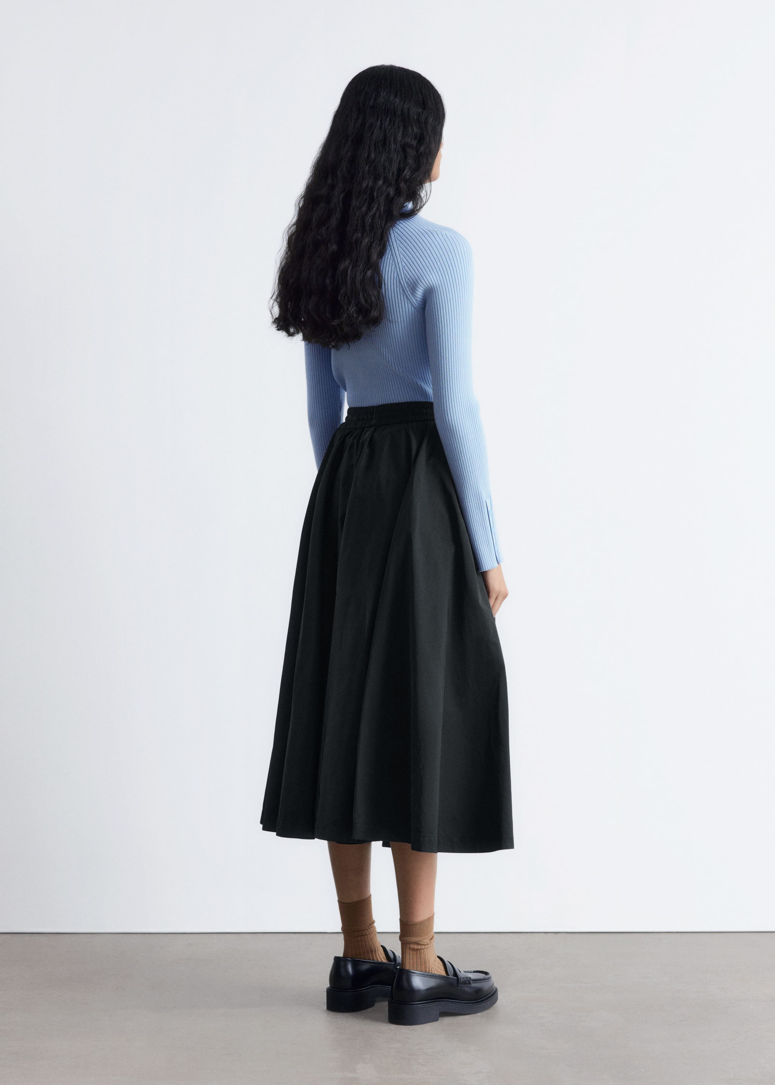 Image of Rib-Knit Polo Shirt