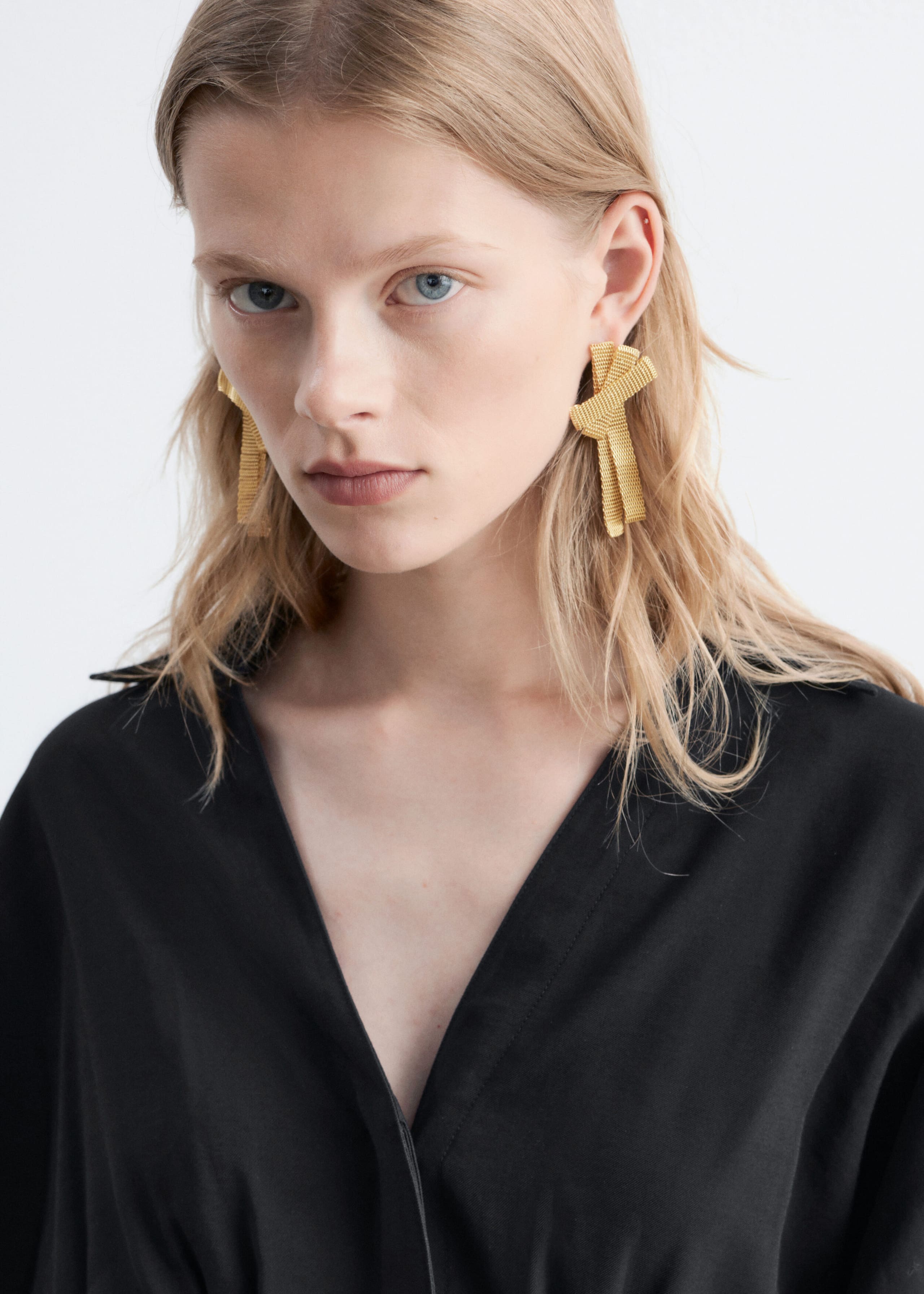 Hemd mit plissierter Taille - Schwarz - Lookbook