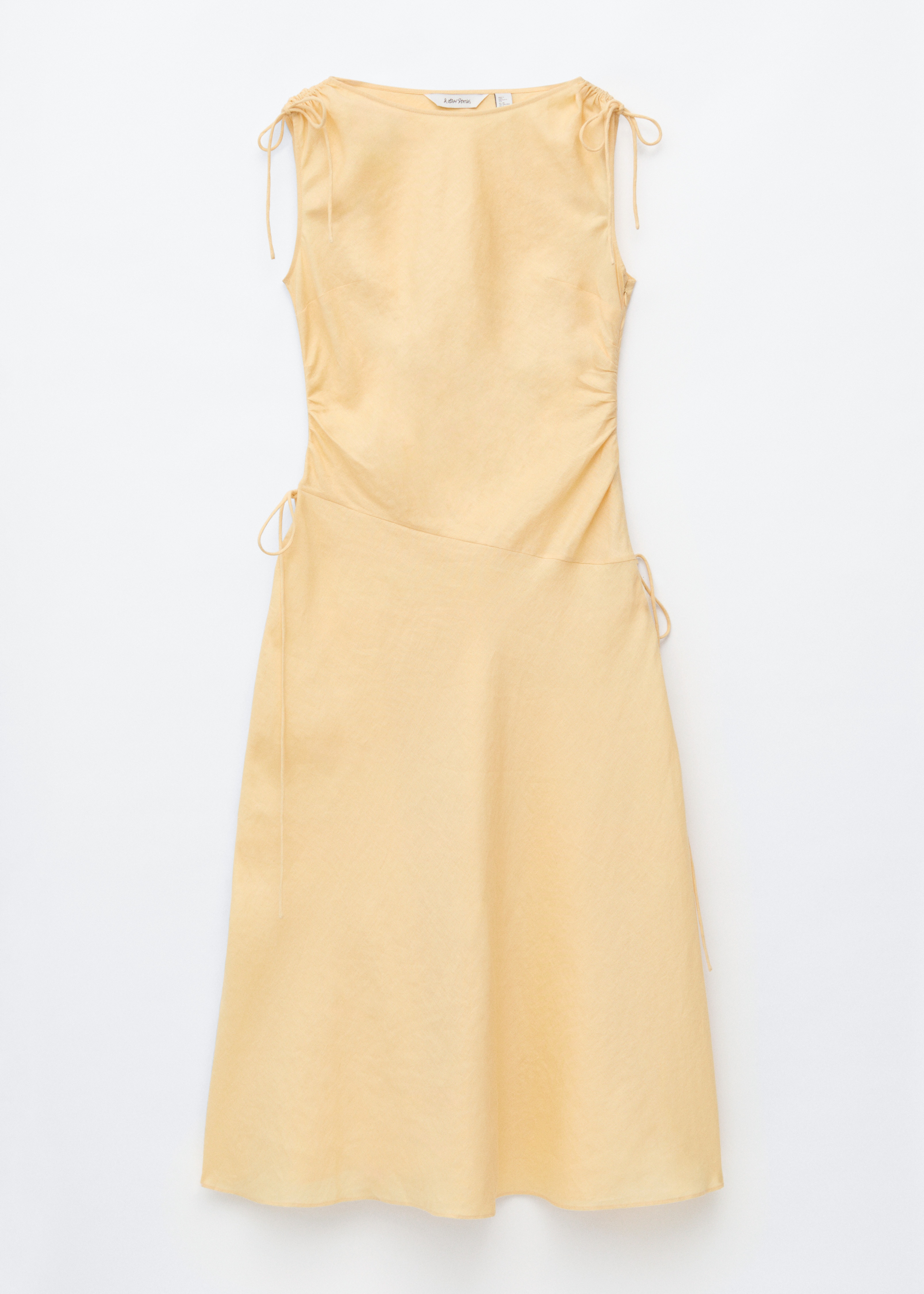 Abito midi svasato in lino