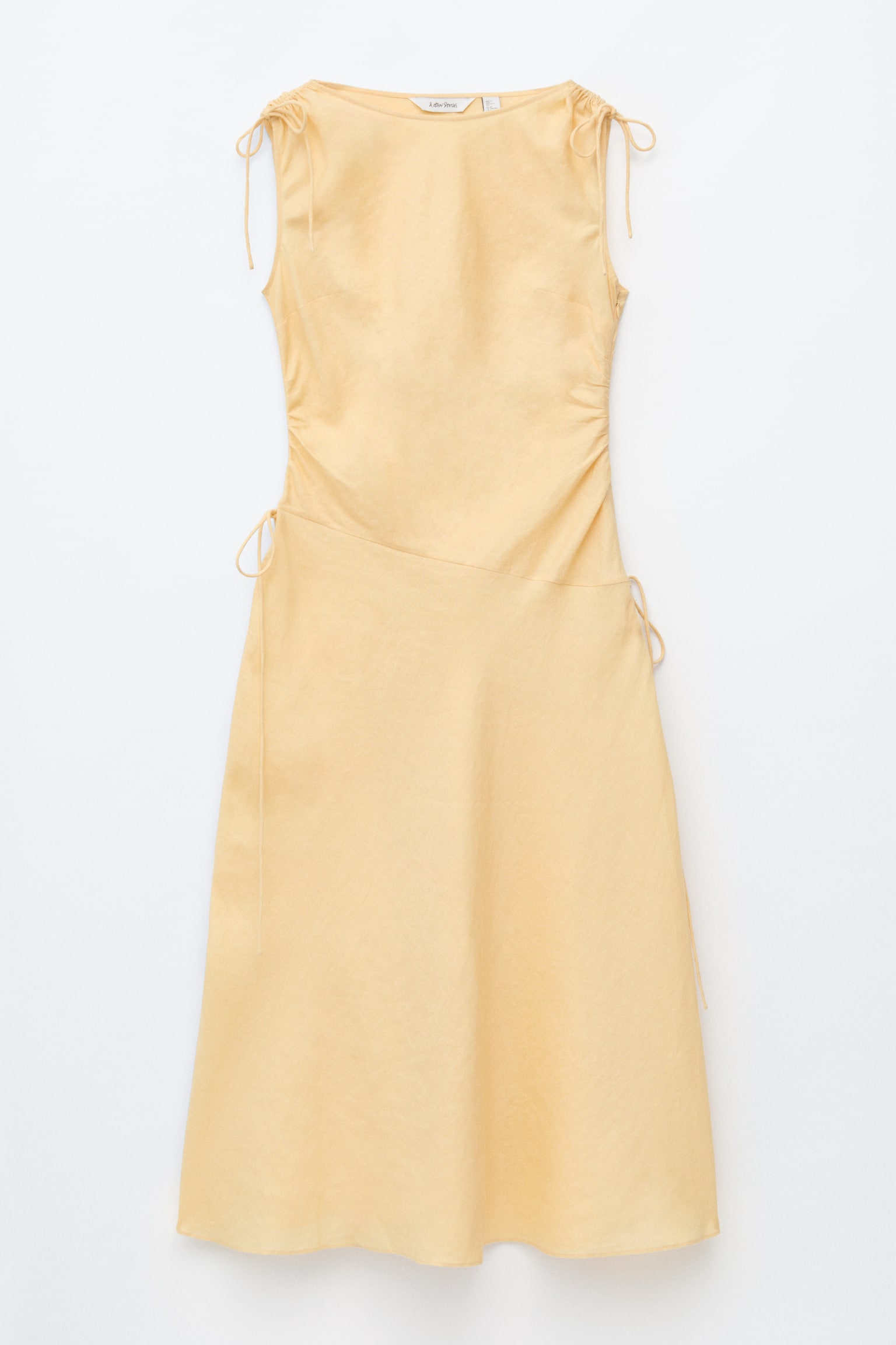 Ausgestelltes Midikleid aus Leinen - 2