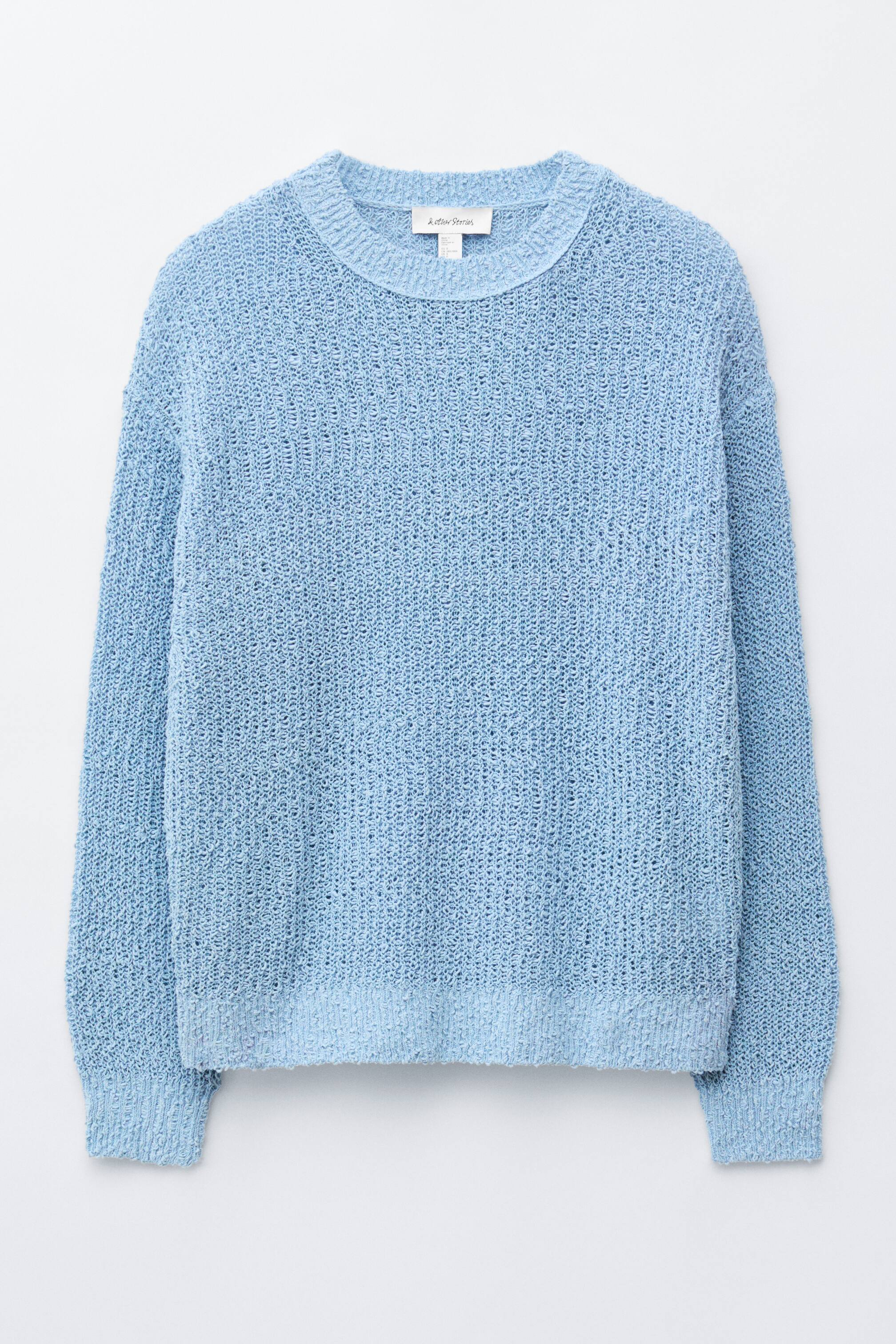 Vezi imaginea mai mare: Pulover Tricotat Din Amestec De Mătase - Albastru Deschis - FEMEI | H&M RO 1