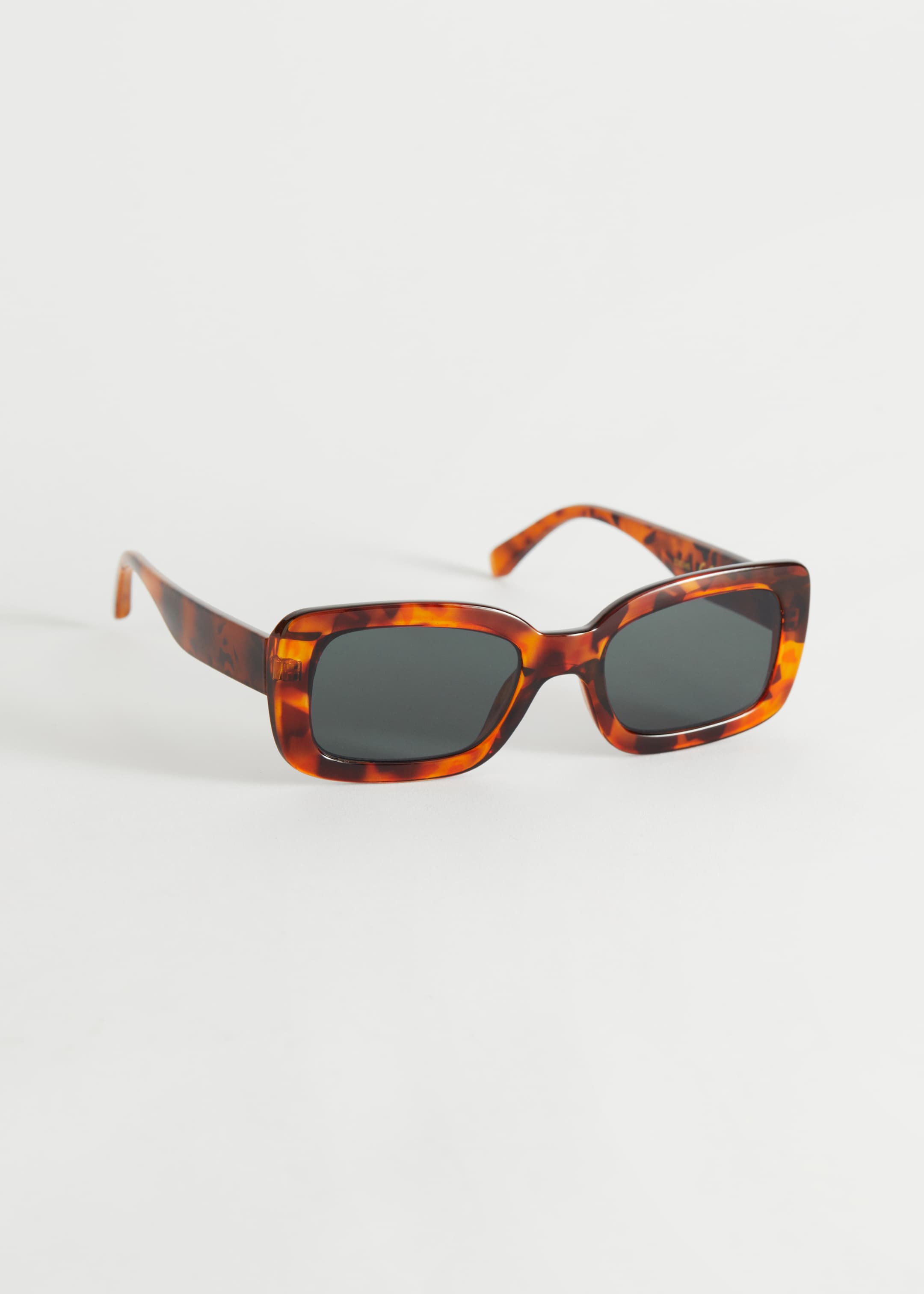 Zobacz większy obraz: Rectangular Thick Frame Sunglasses - Brown - ONA | H&M PL 1