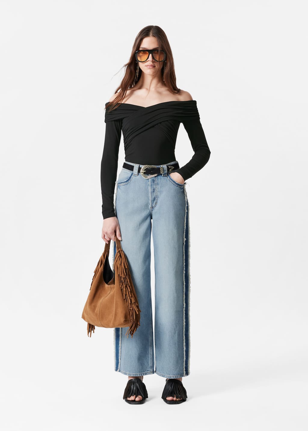 Ruched Off-Shoulder Top - Cream - Lookbook