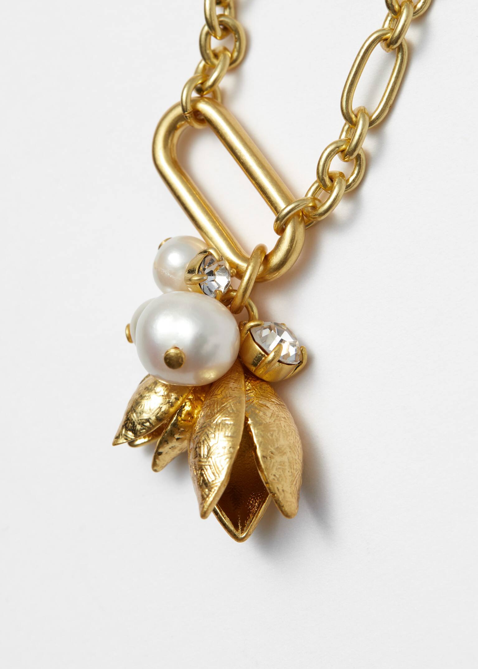 שרשרת שכבות עם קישוטים - Gold - 2