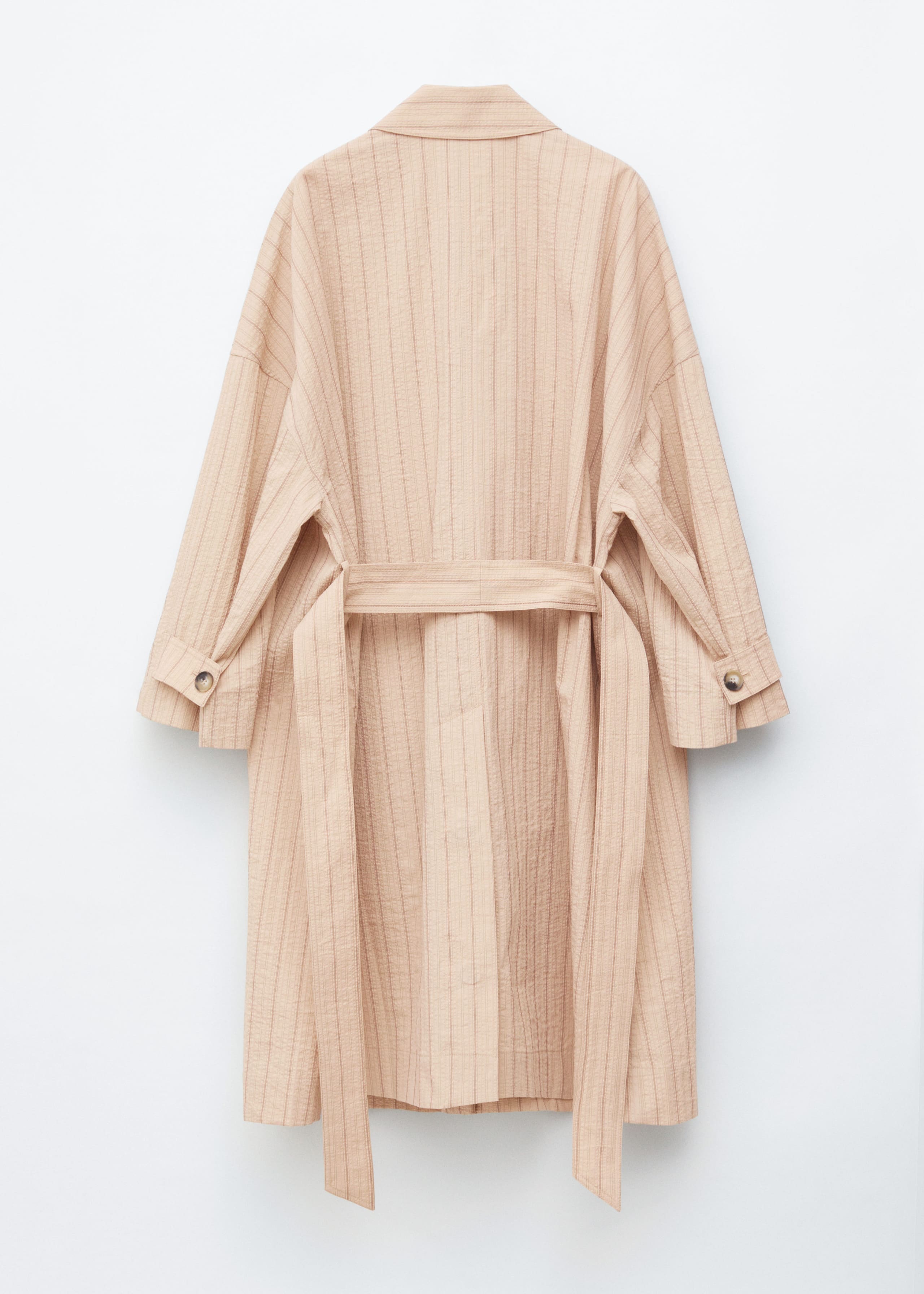 Image of Gabardina de corte holgado y raya diplomática