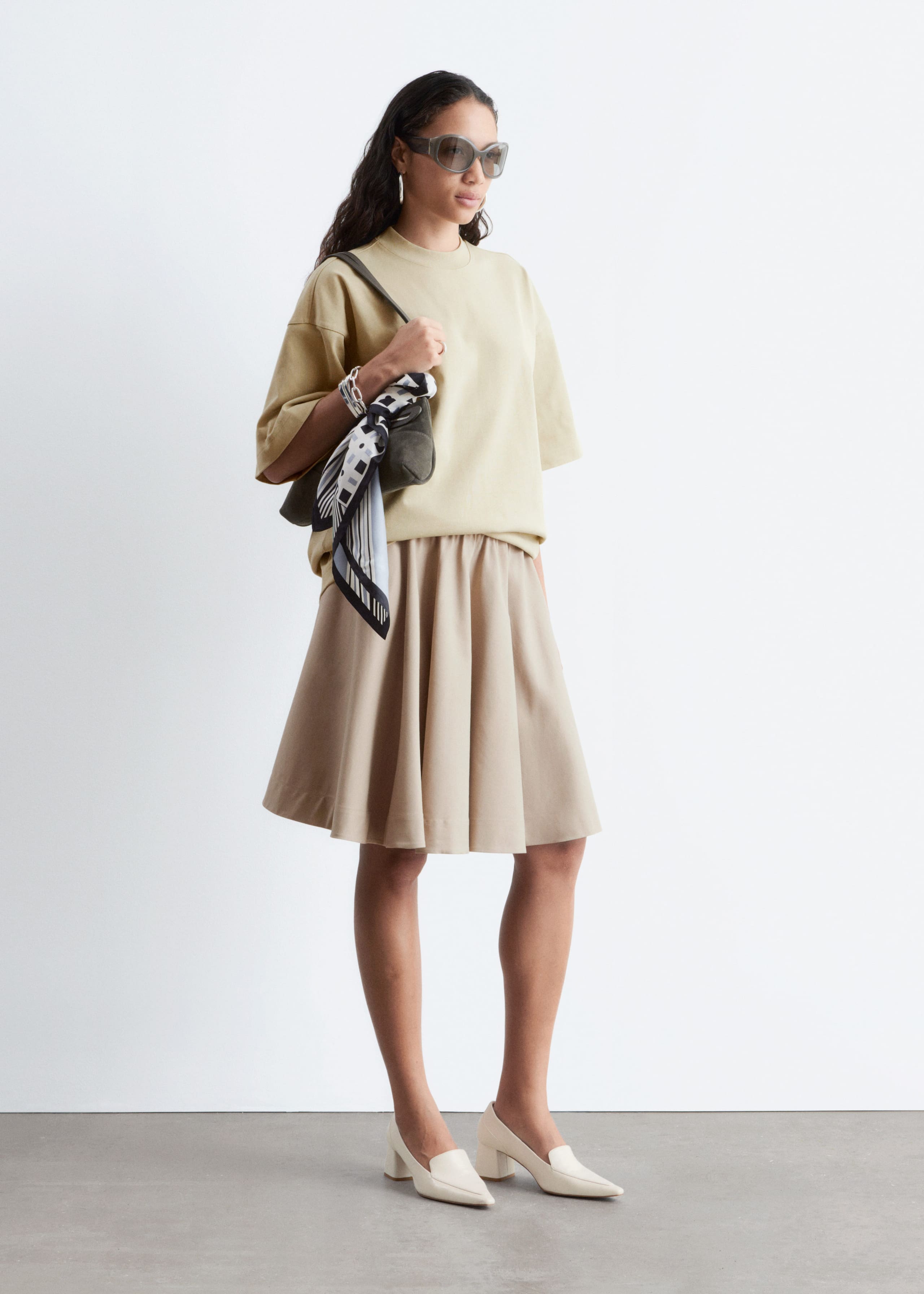 Oversized Cotton T-Shirt - Off-White - Lookbook