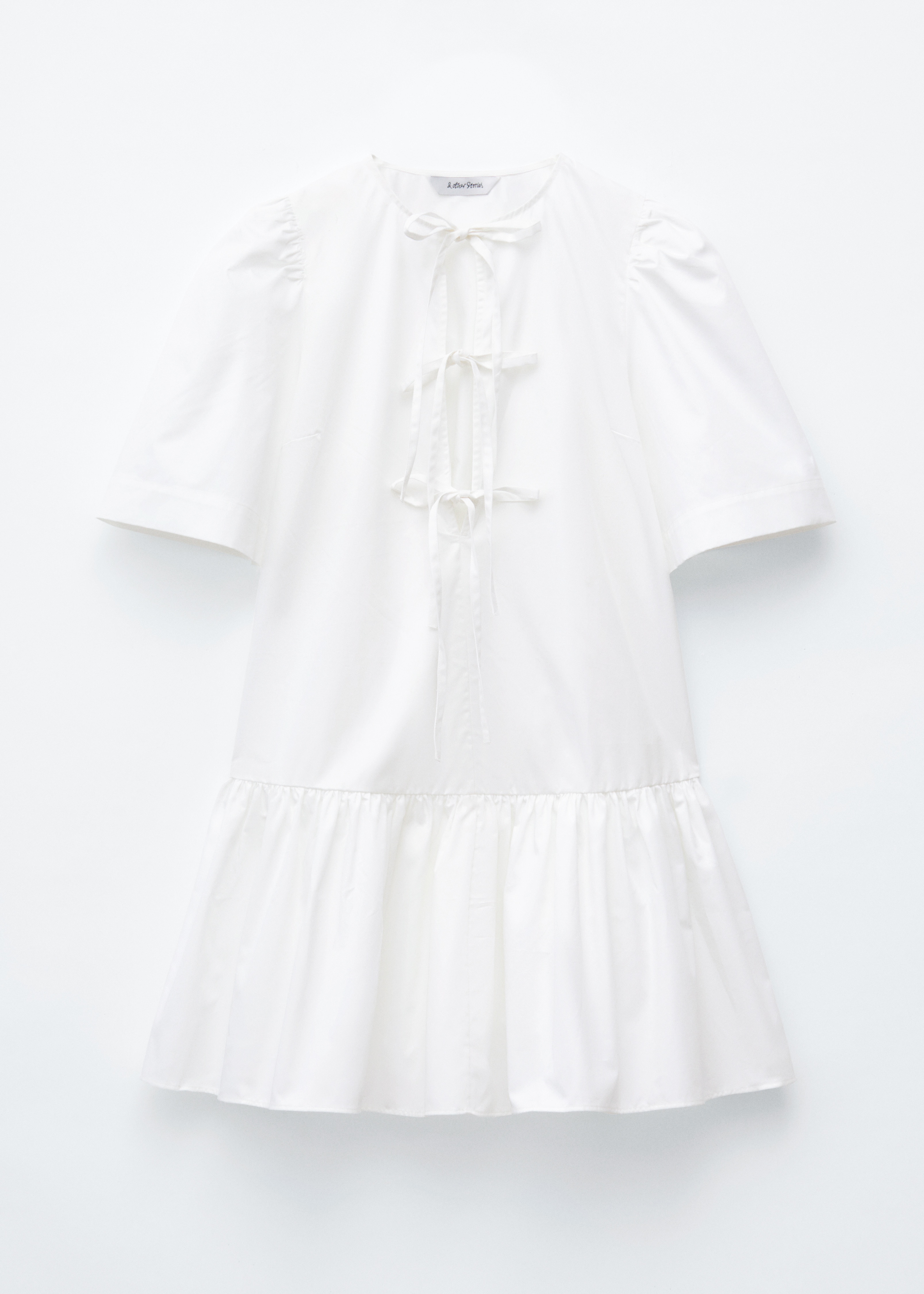 Minimekko peplum-helmalla - Valkoinen/Punakeltaraidallinen/Dark pink