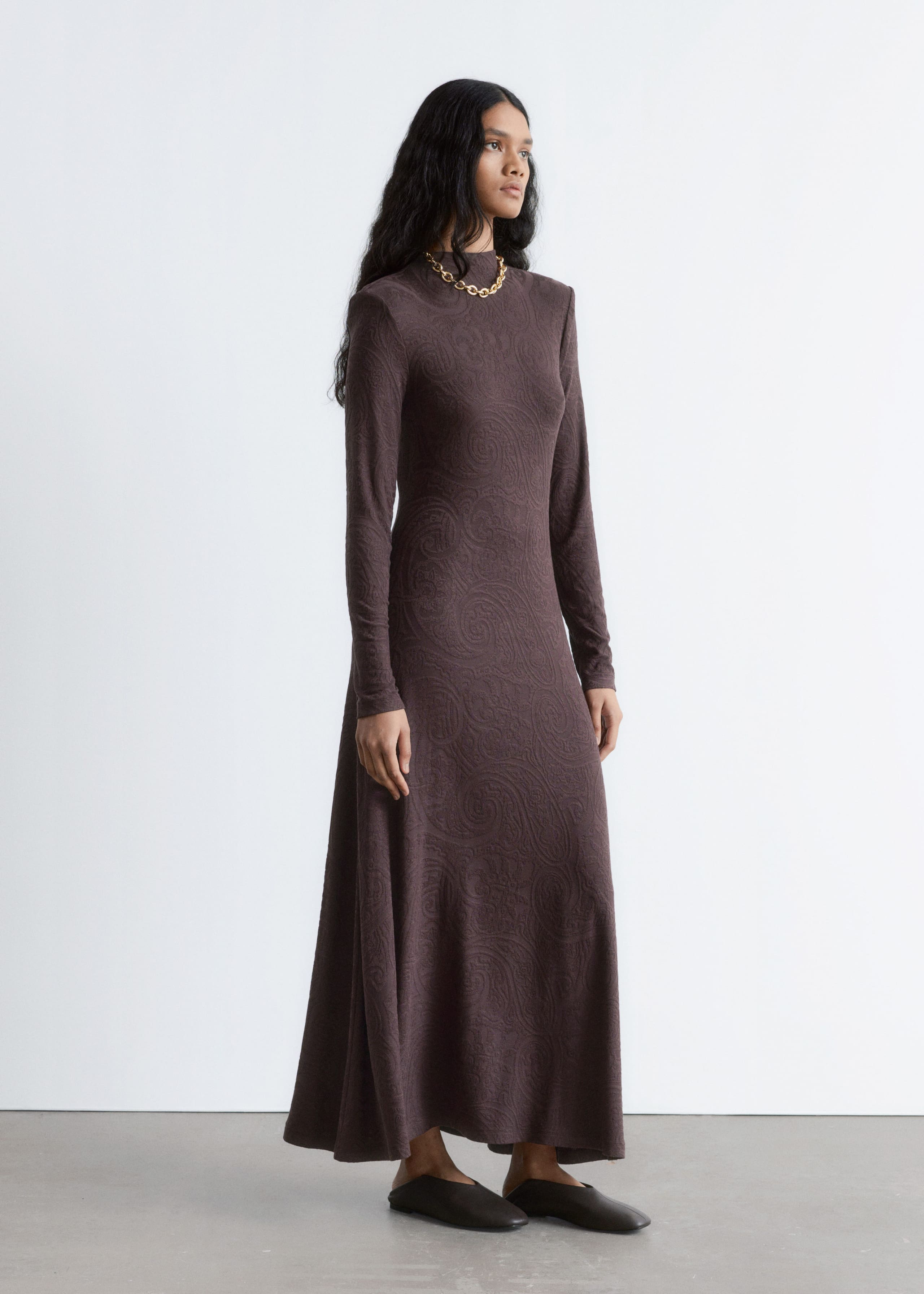 Image of Maxikleid aus Jacquard-Jersey