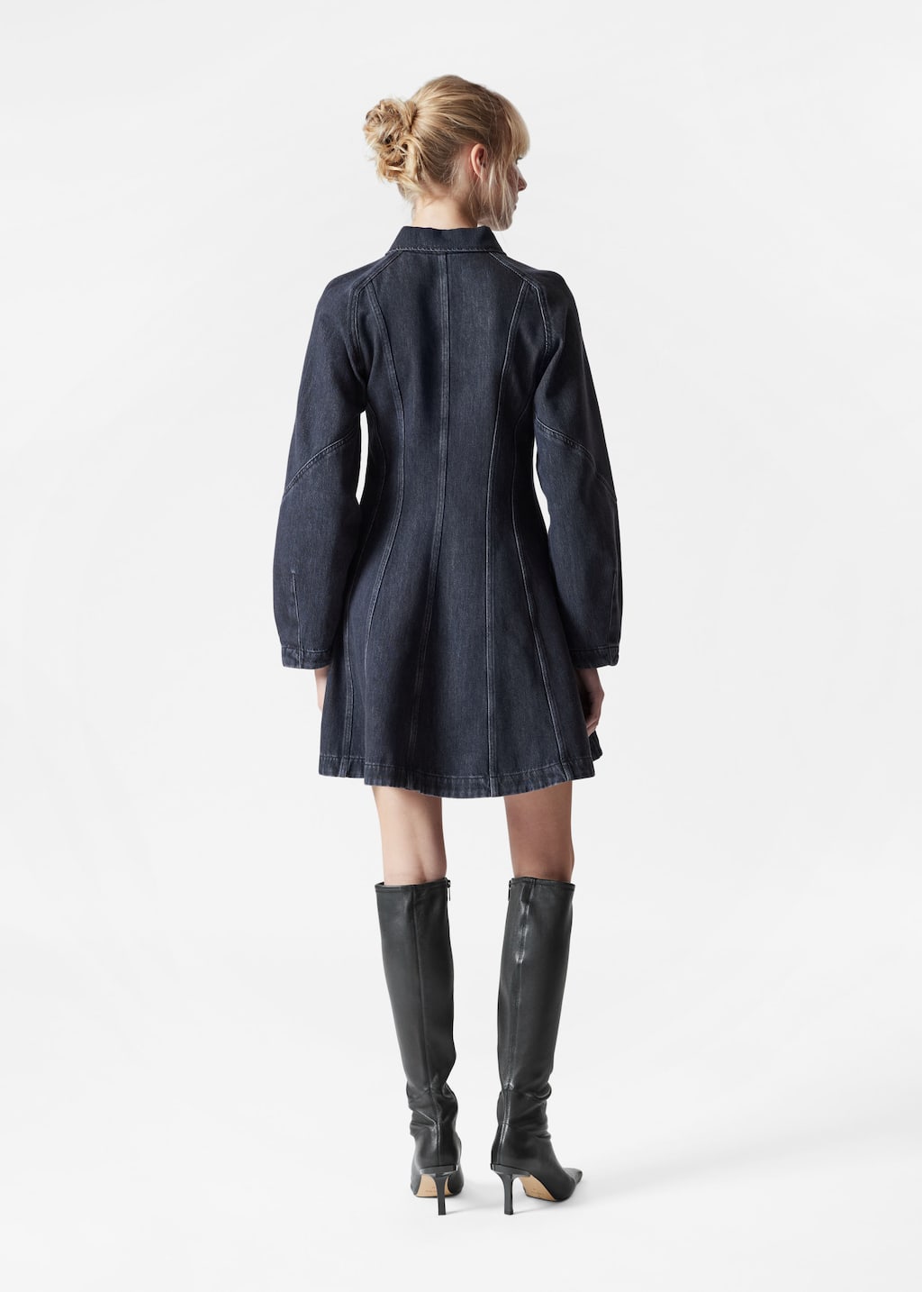 Image of Denim Shirt Mini Dress