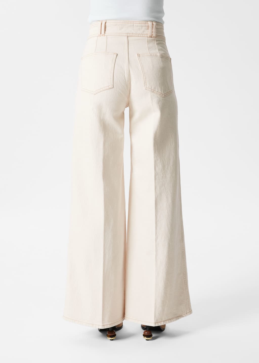 Image of Press-Crease Flared Jeans