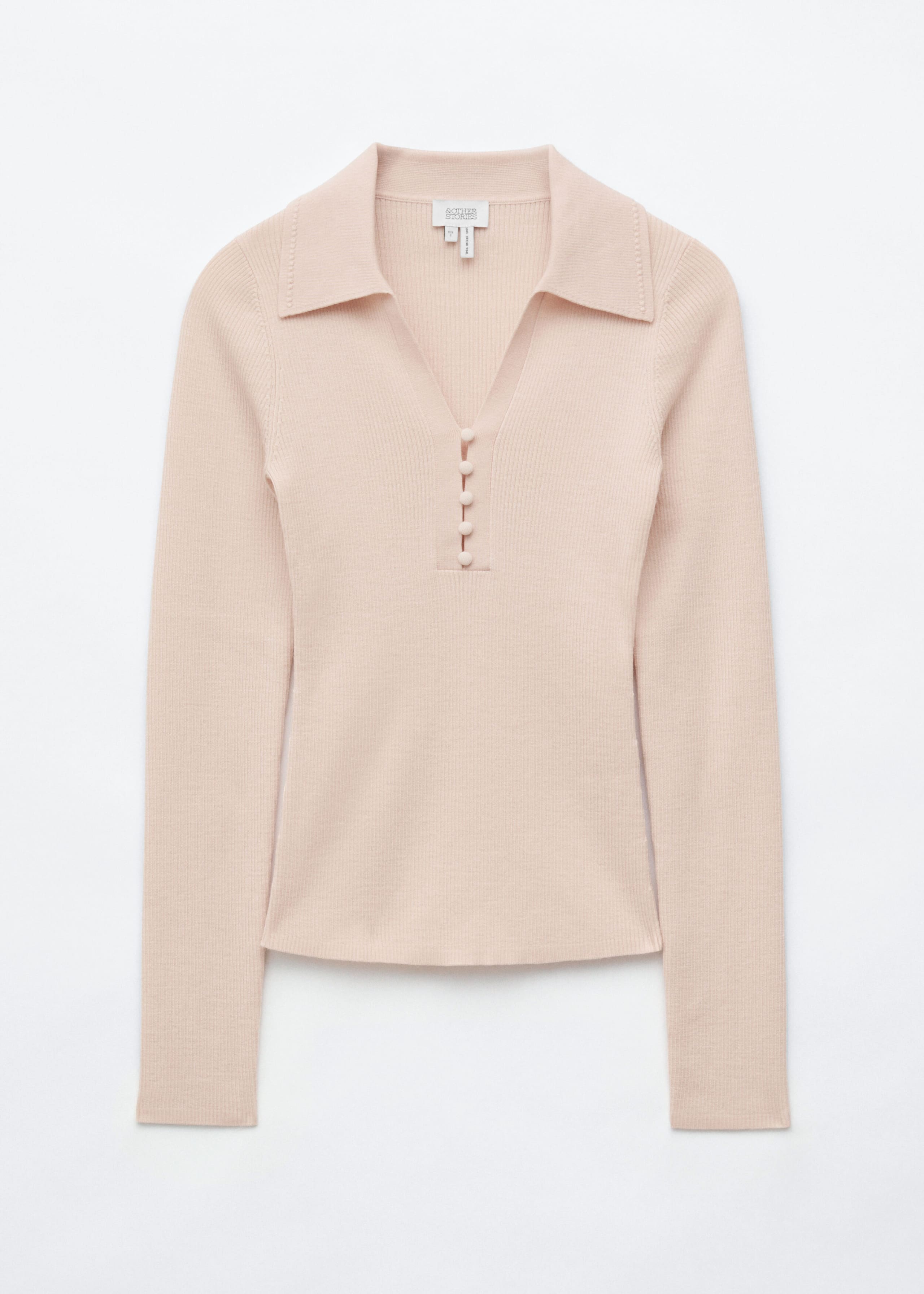 Button-Detail Wool Top - Cream - Lookbook