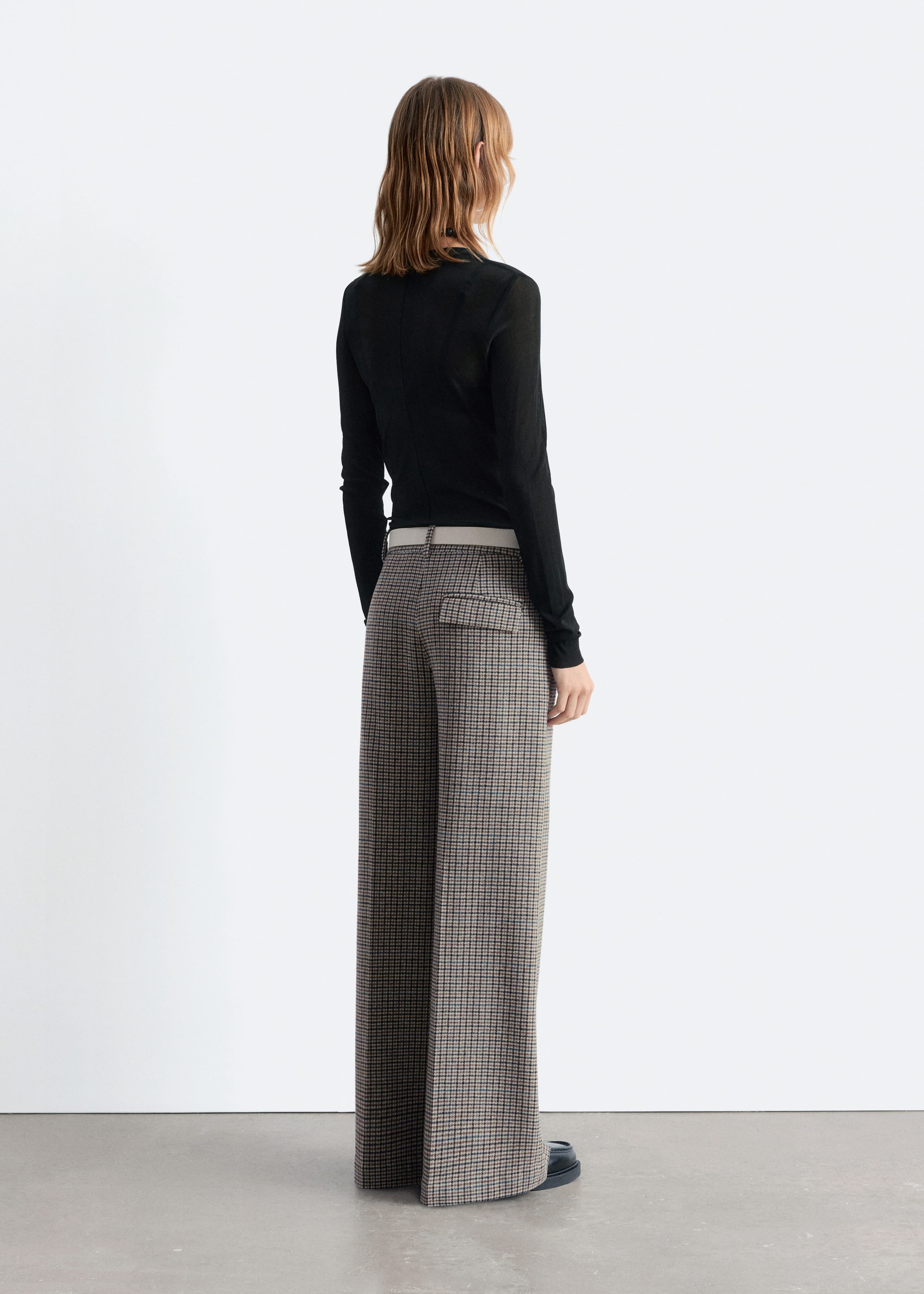 Image of Wide-Leg Wool Trousers