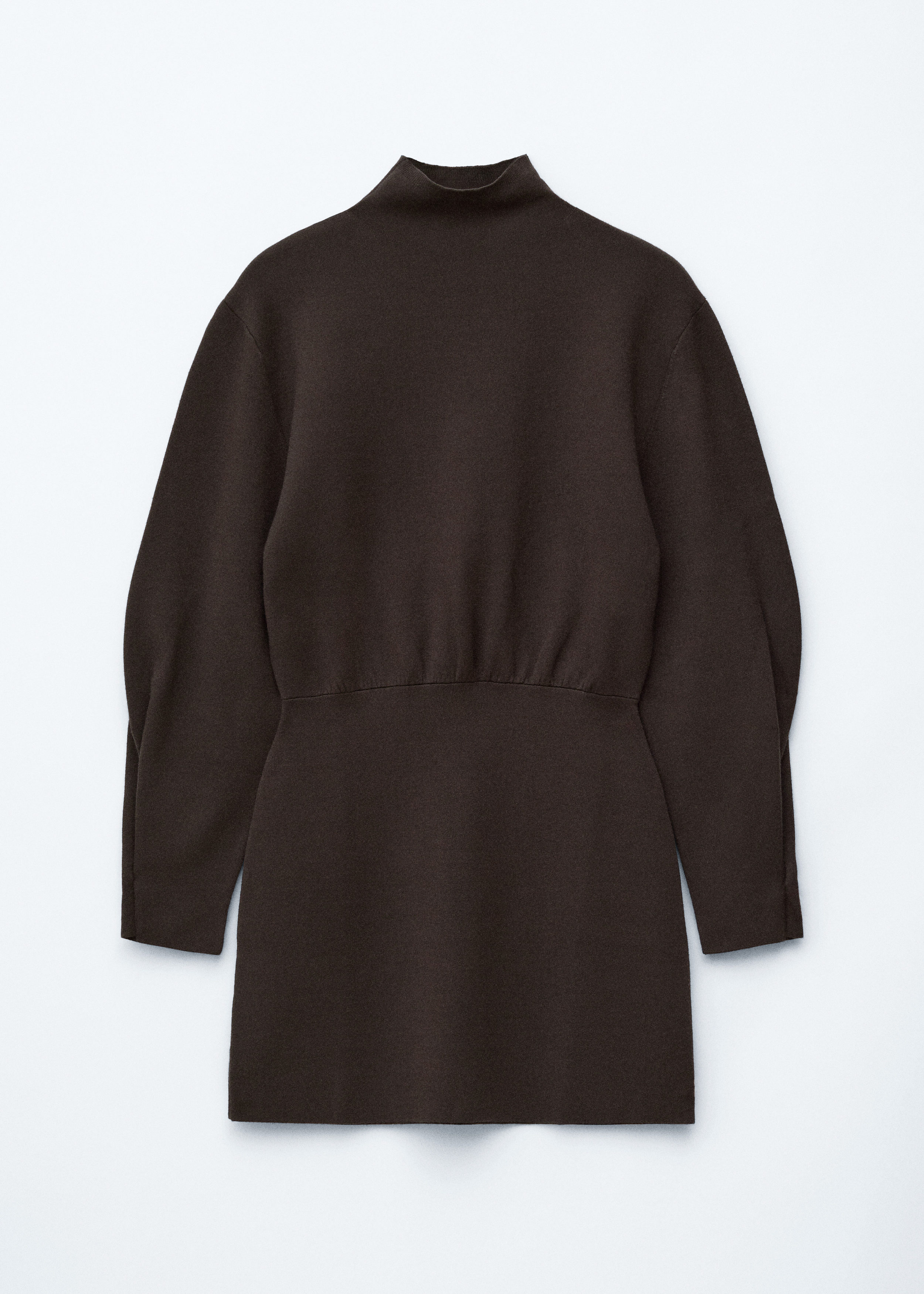 Knitted Mock-Neck Mini Dress