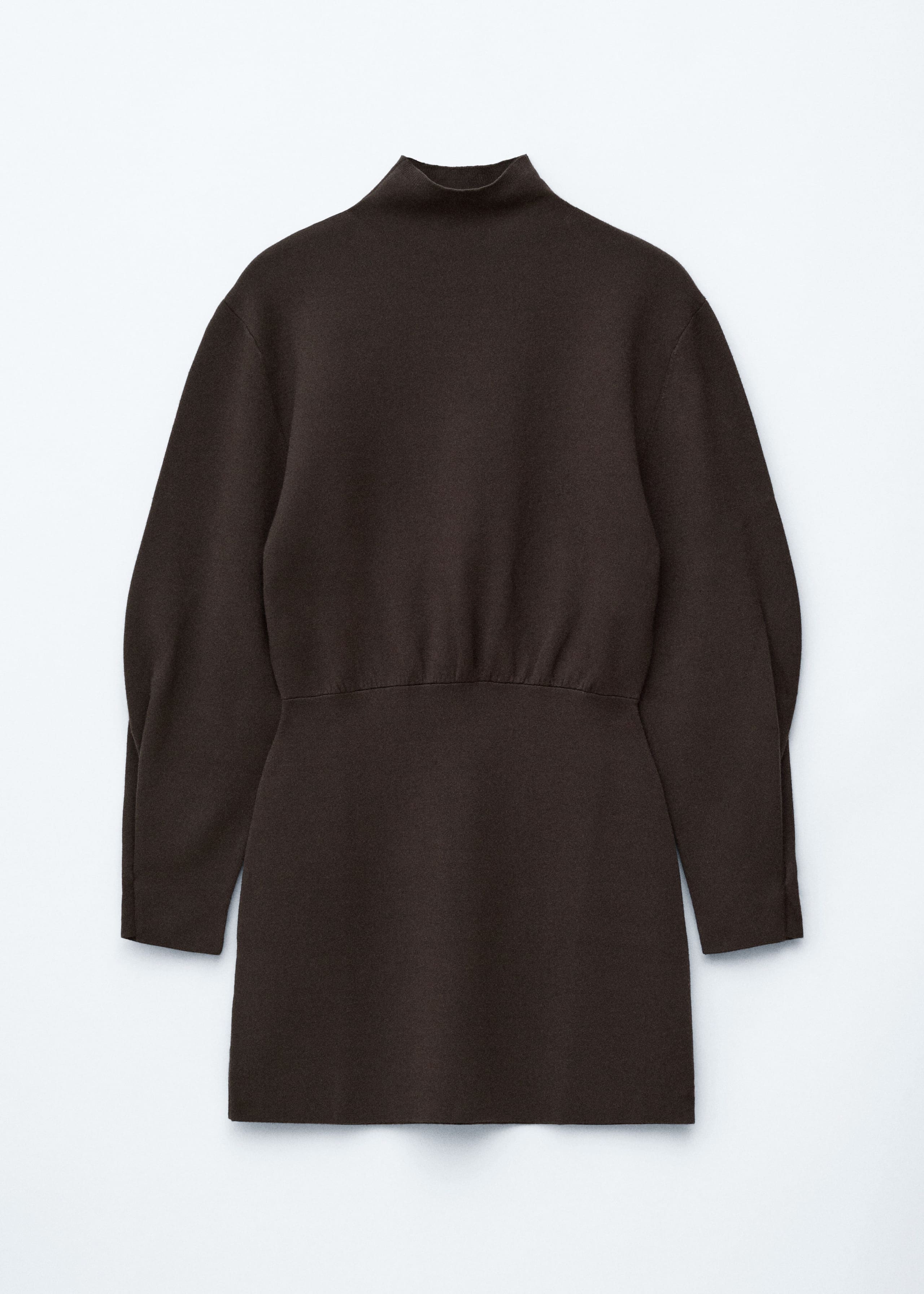 Image of Knitted Mock-Neck Mini Dress