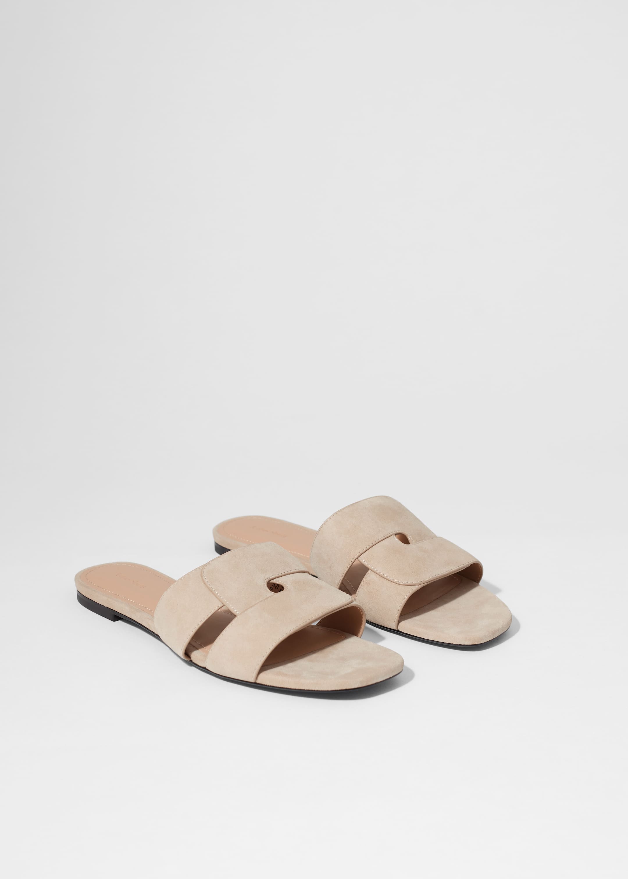 Grösseres Bild ansehen: Pantoletten aus Leder - Hellbeige - DAMEN | H&M CH 3