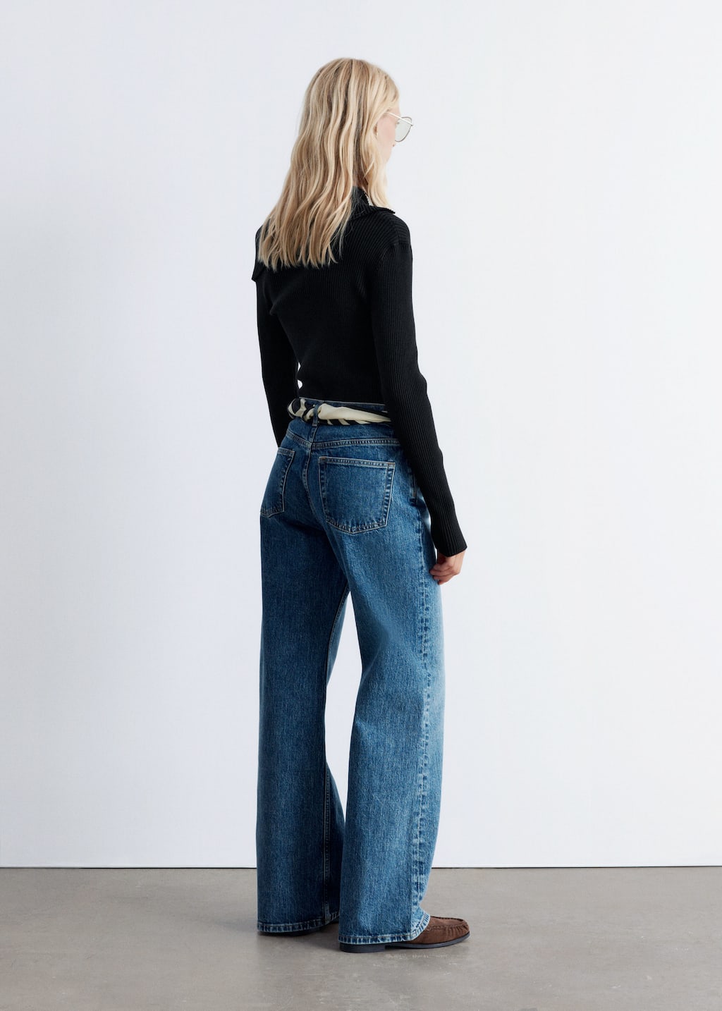 Image of Rib-Knit Off-Shoulder Top