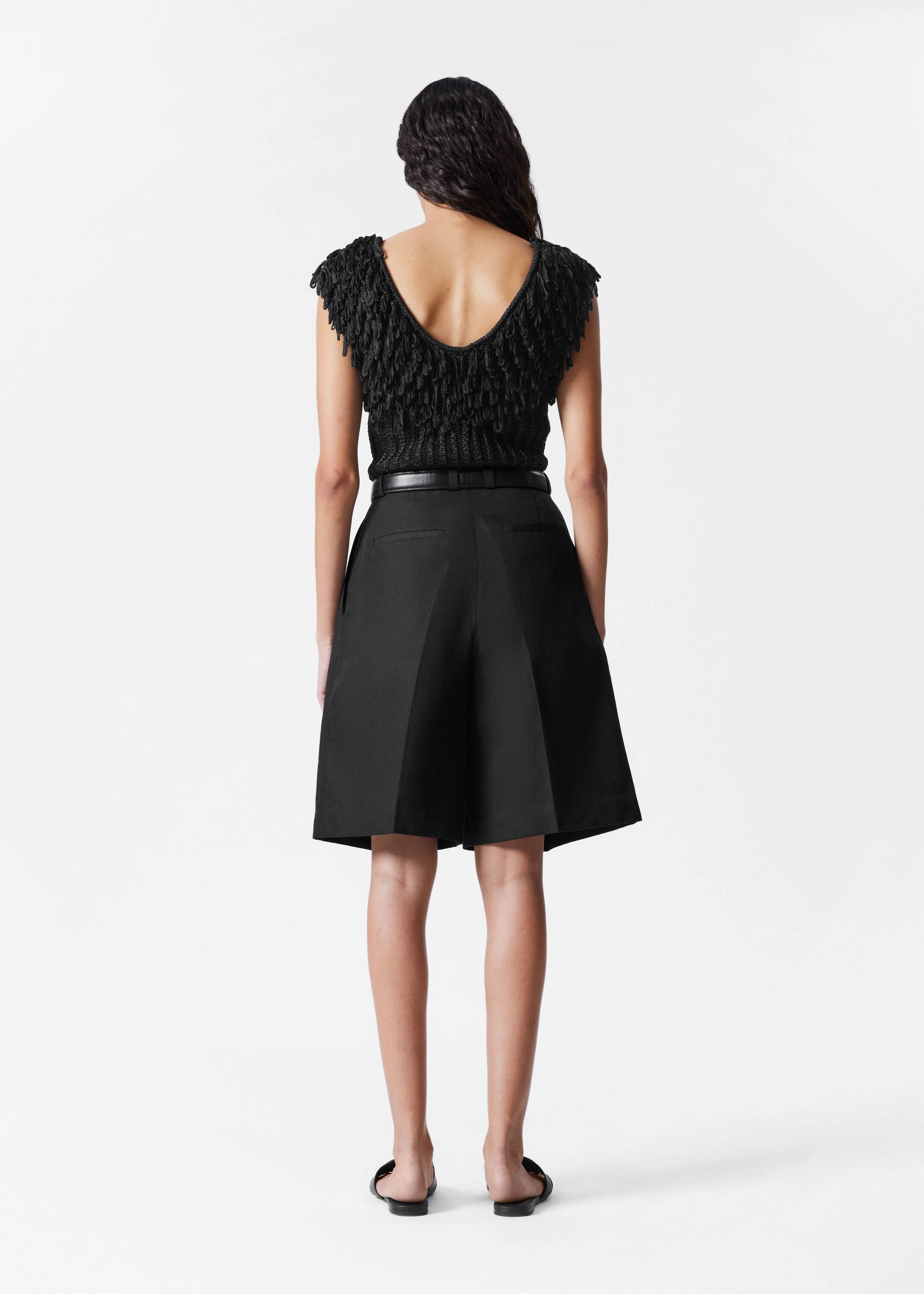 Grösseres Bild ansehen: Rippstrickoberteil mit Fransen - Schwarz - DAMEN | H&M CH 5