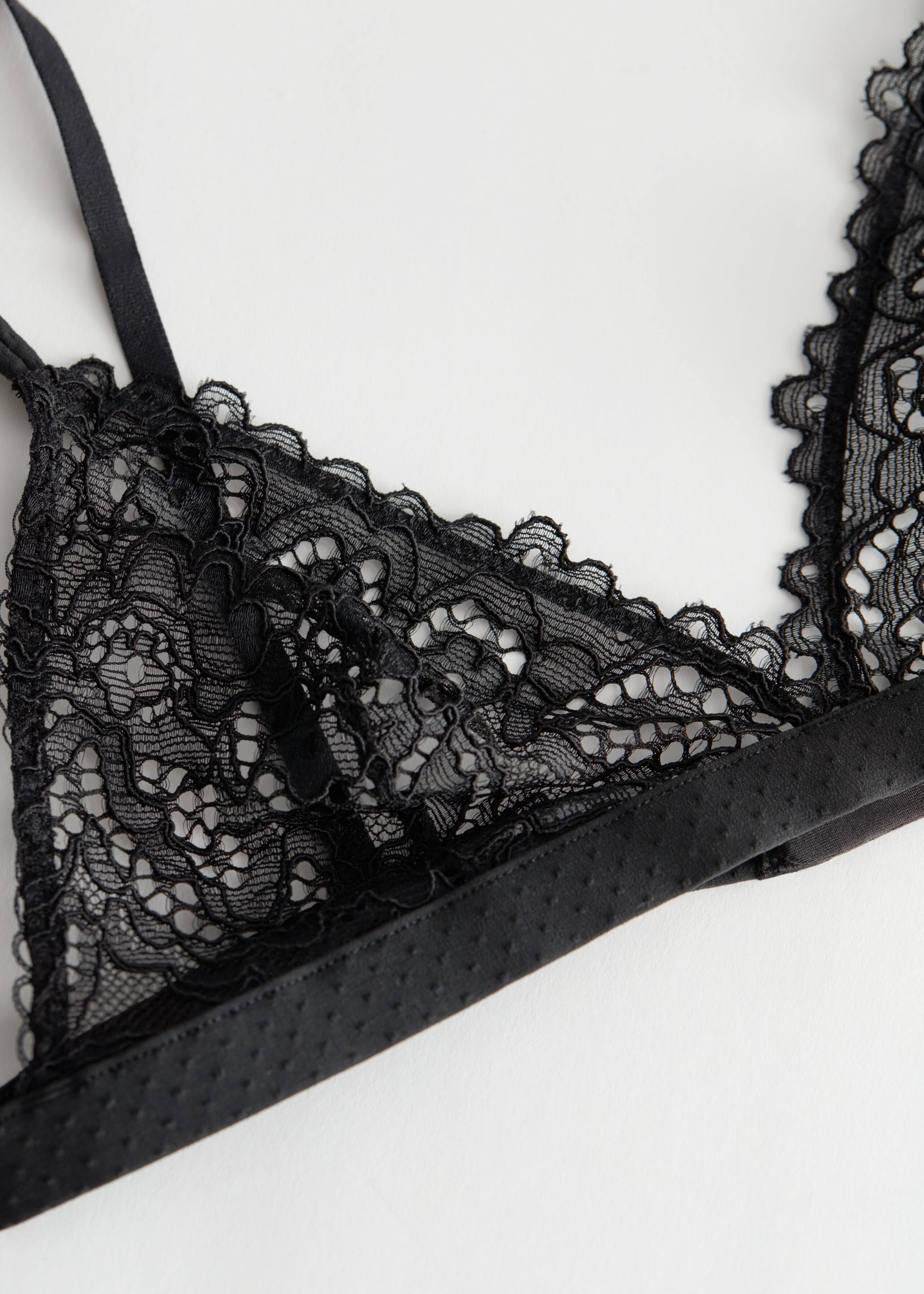 Floral Lace Soft Triangle Bra - {{variantName}} - Descriptive Detail