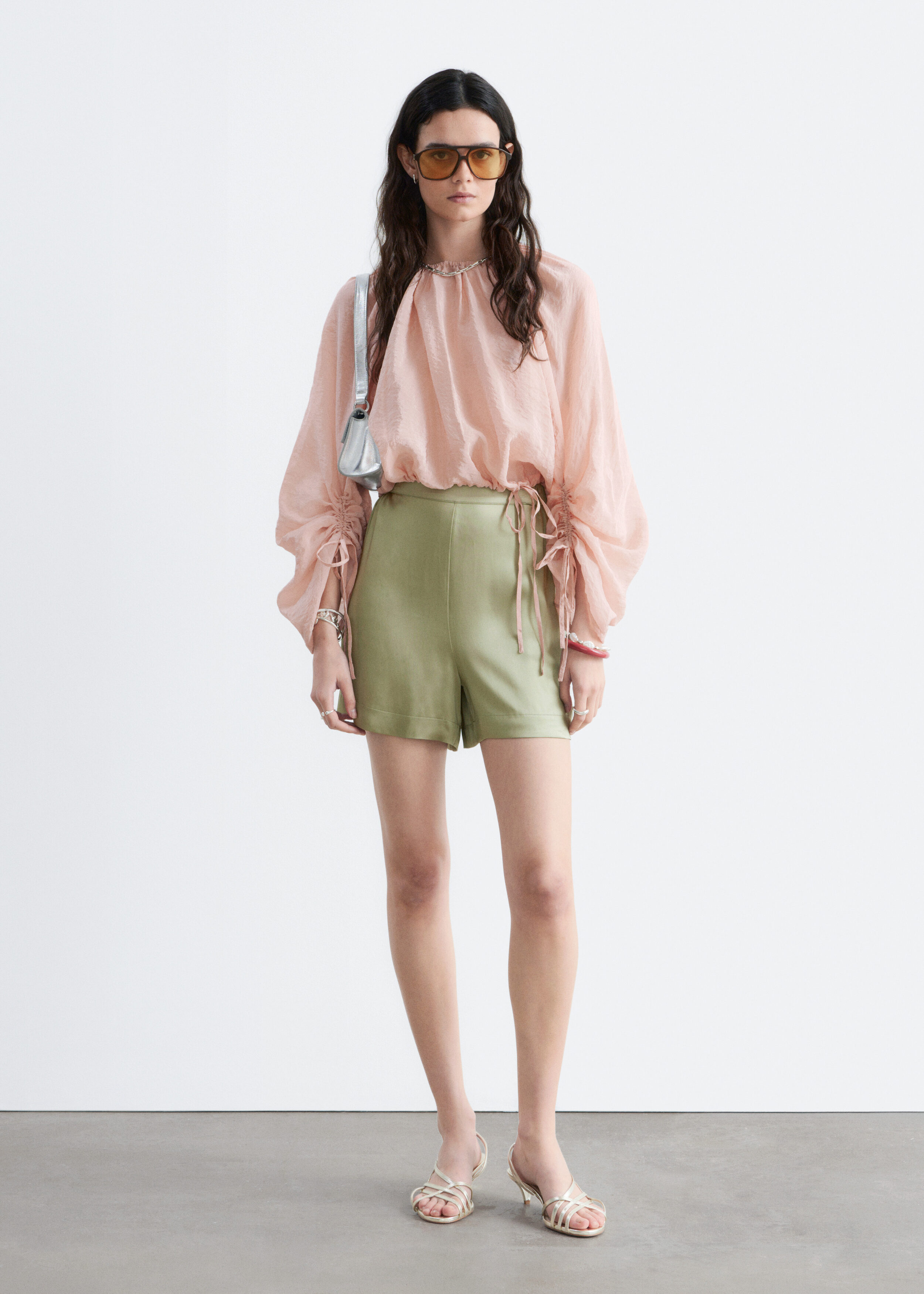Satin Pull-On Shorts - Light Green - & Other Stories US