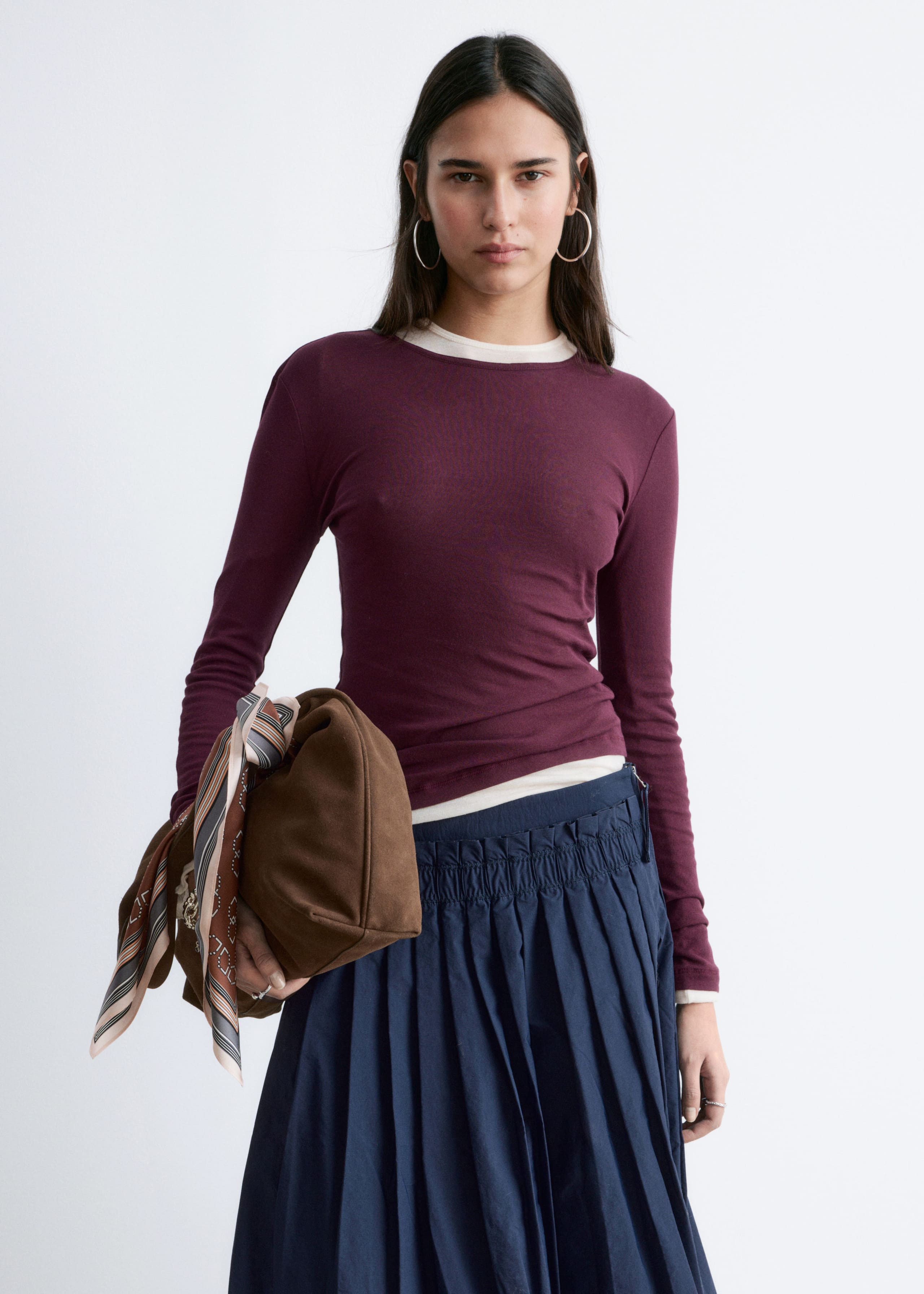 Image of Maglia in cotone a maniche lunghe