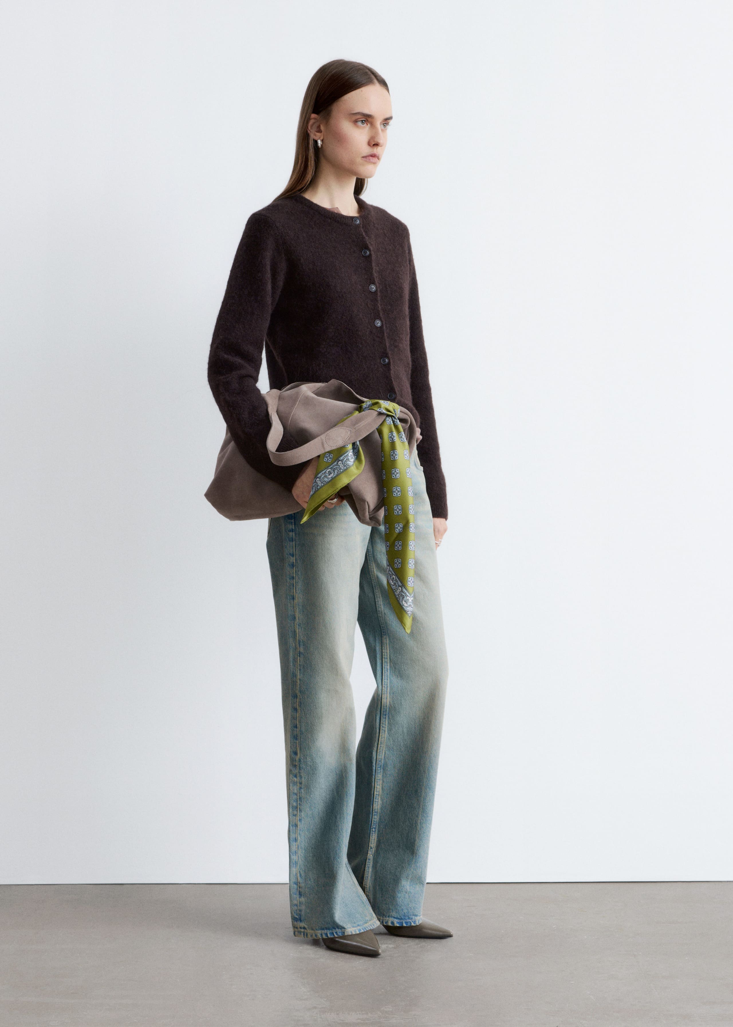 Image of Alpaca-Blend Cardigan