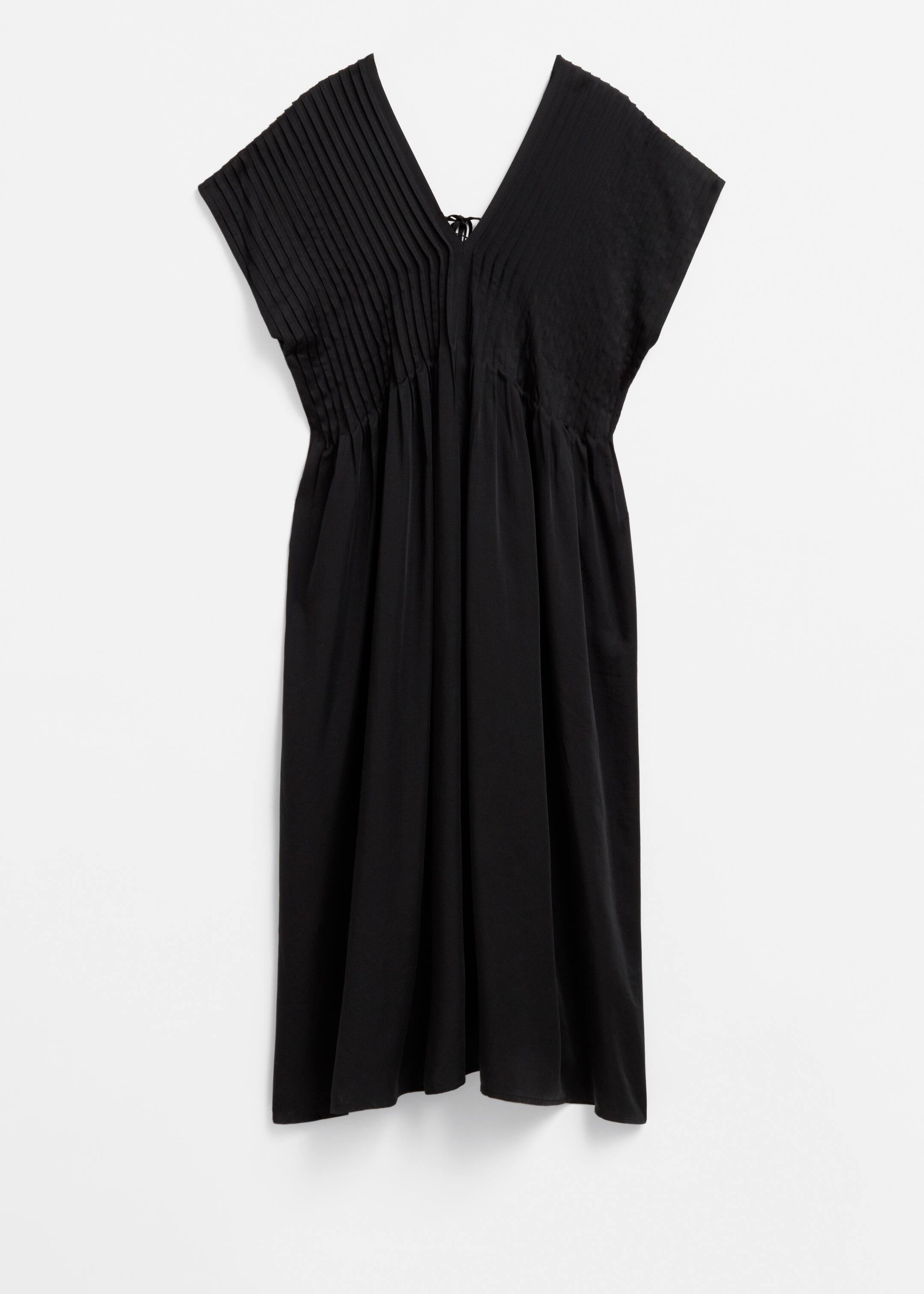 Ver imagen más grande: Vestido midi plisado con mangas dolman - Negro - MUJER | H&M ES 5